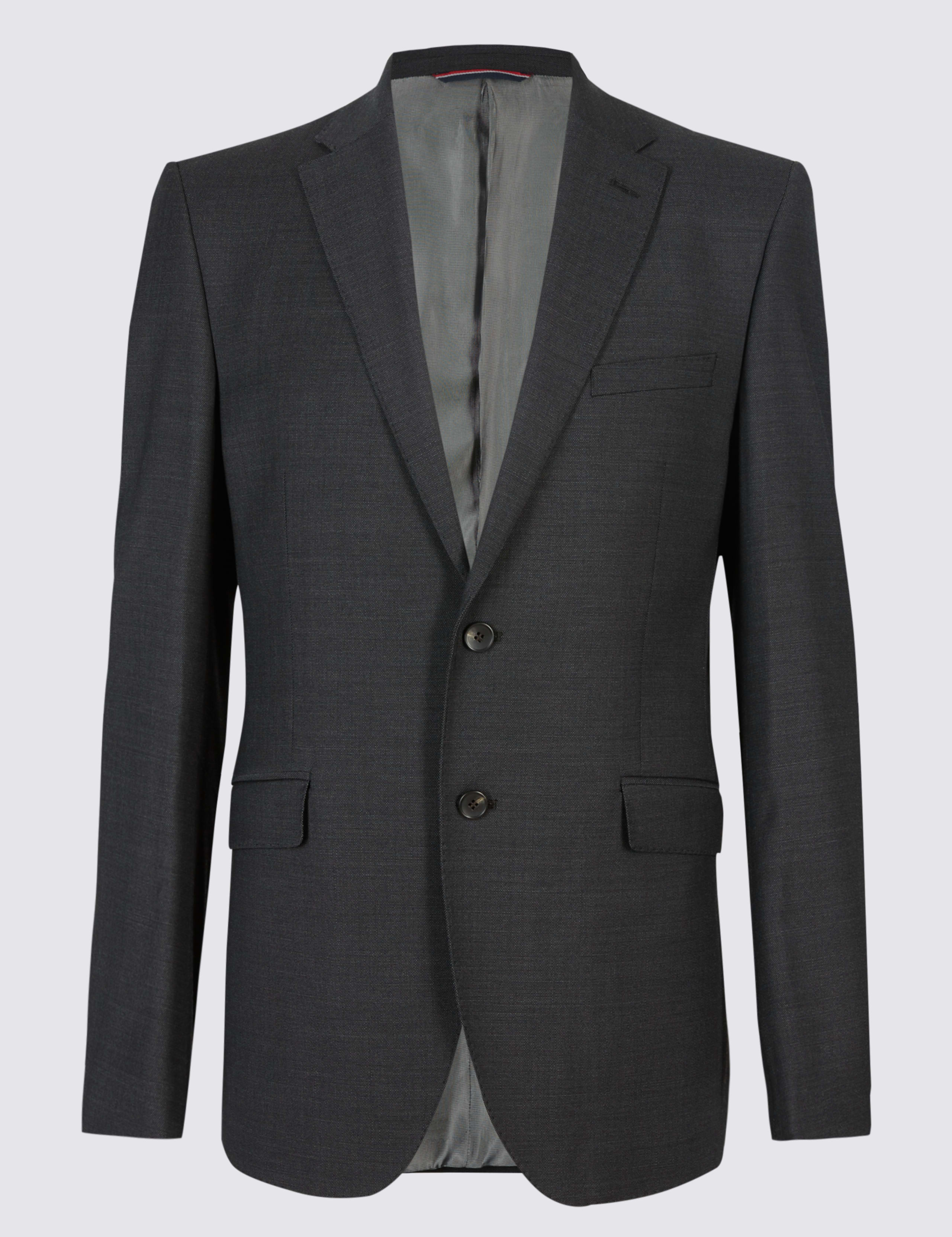 Charcoal Tailored Fit Wool Jacket 2 of 9