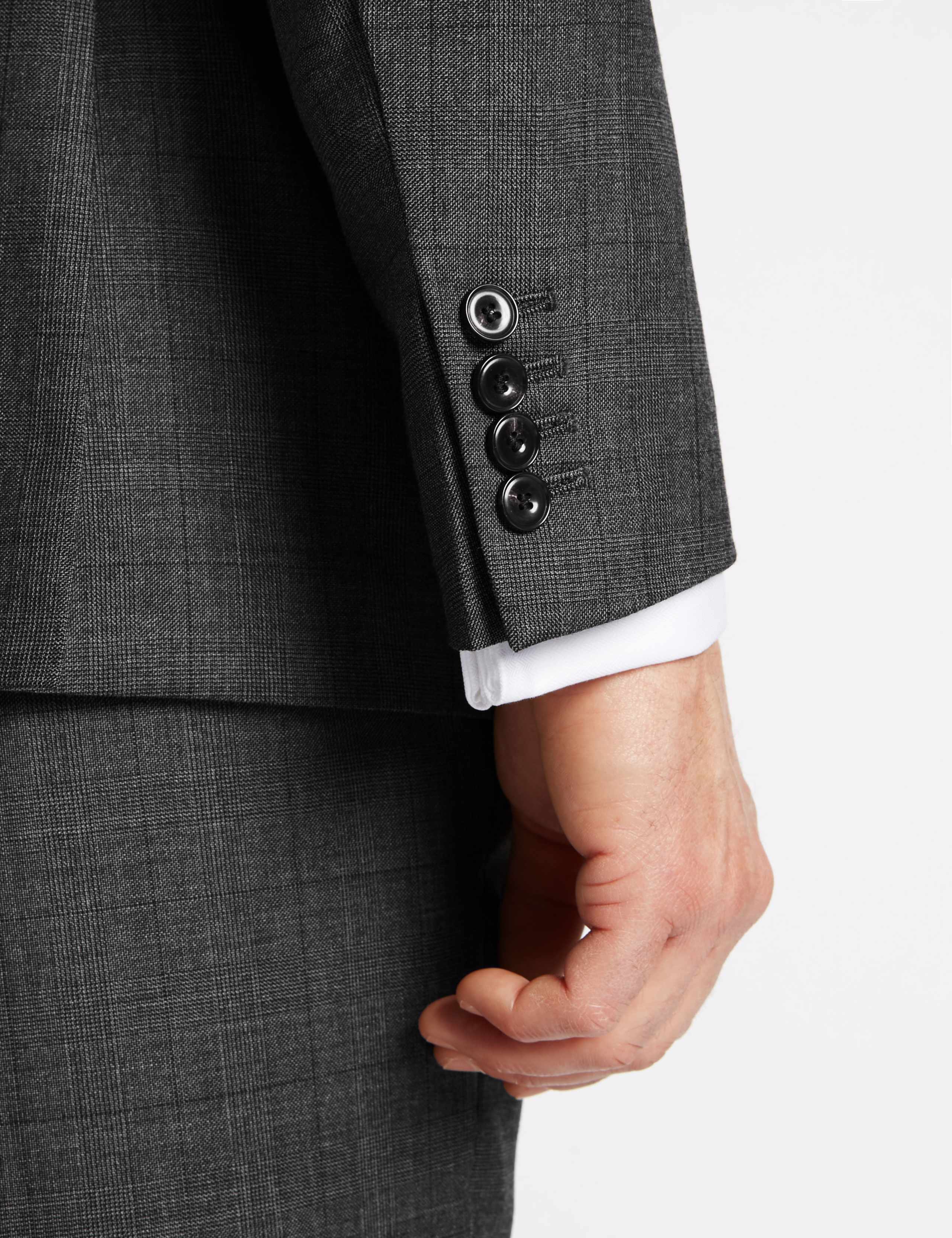 Grey Textured Regular Fit Wool Jacket 5 of 9