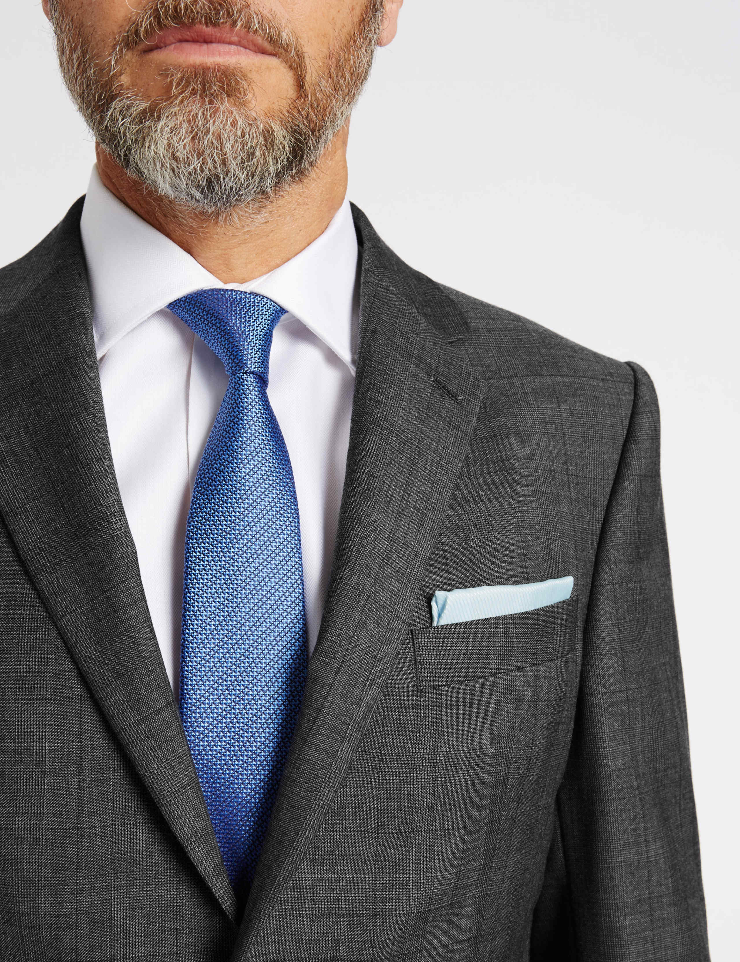 Grey Textured Regular Fit Wool Jacket 7 of 9