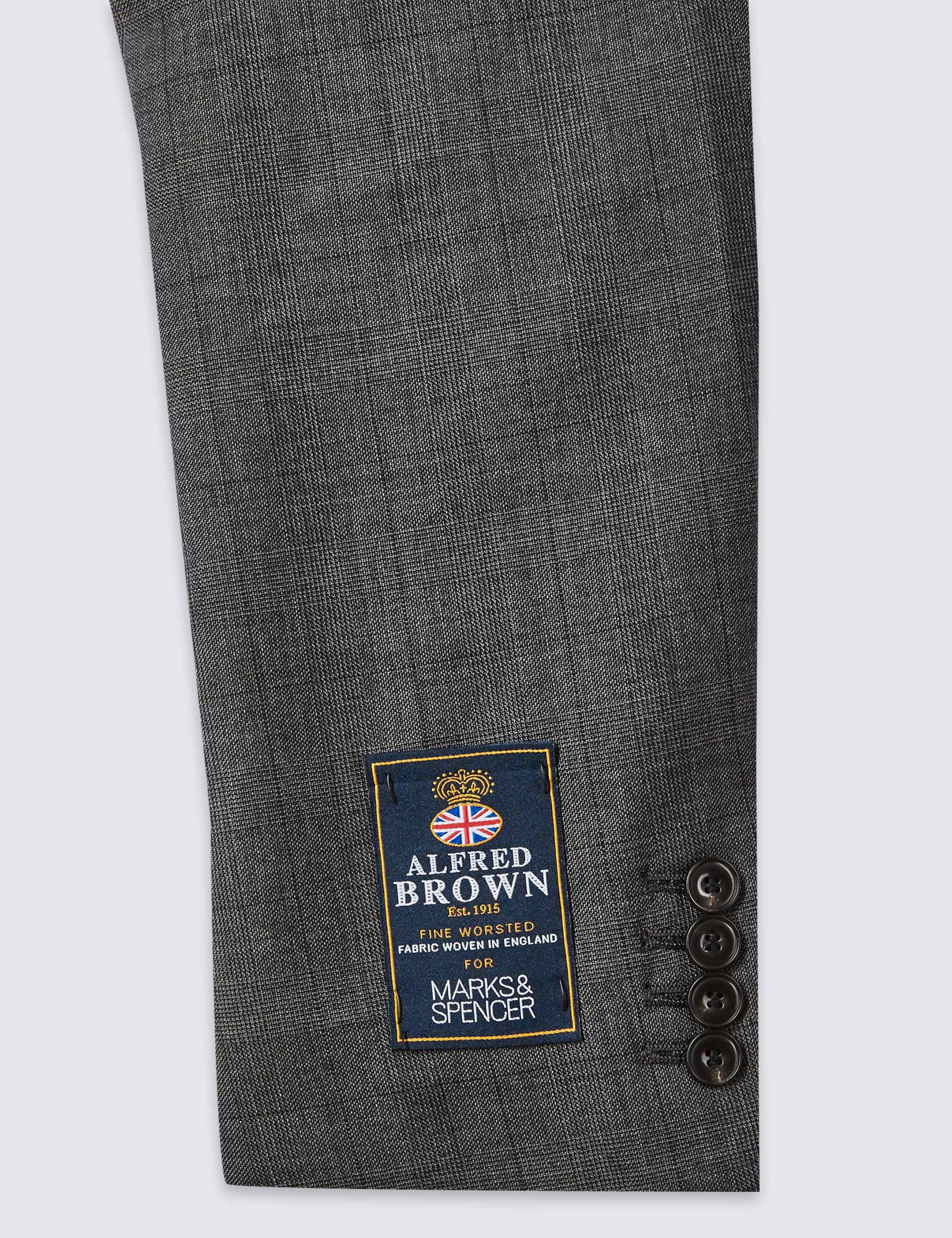 Grey Textured Regular Fit Wool Jacket 9 of 9