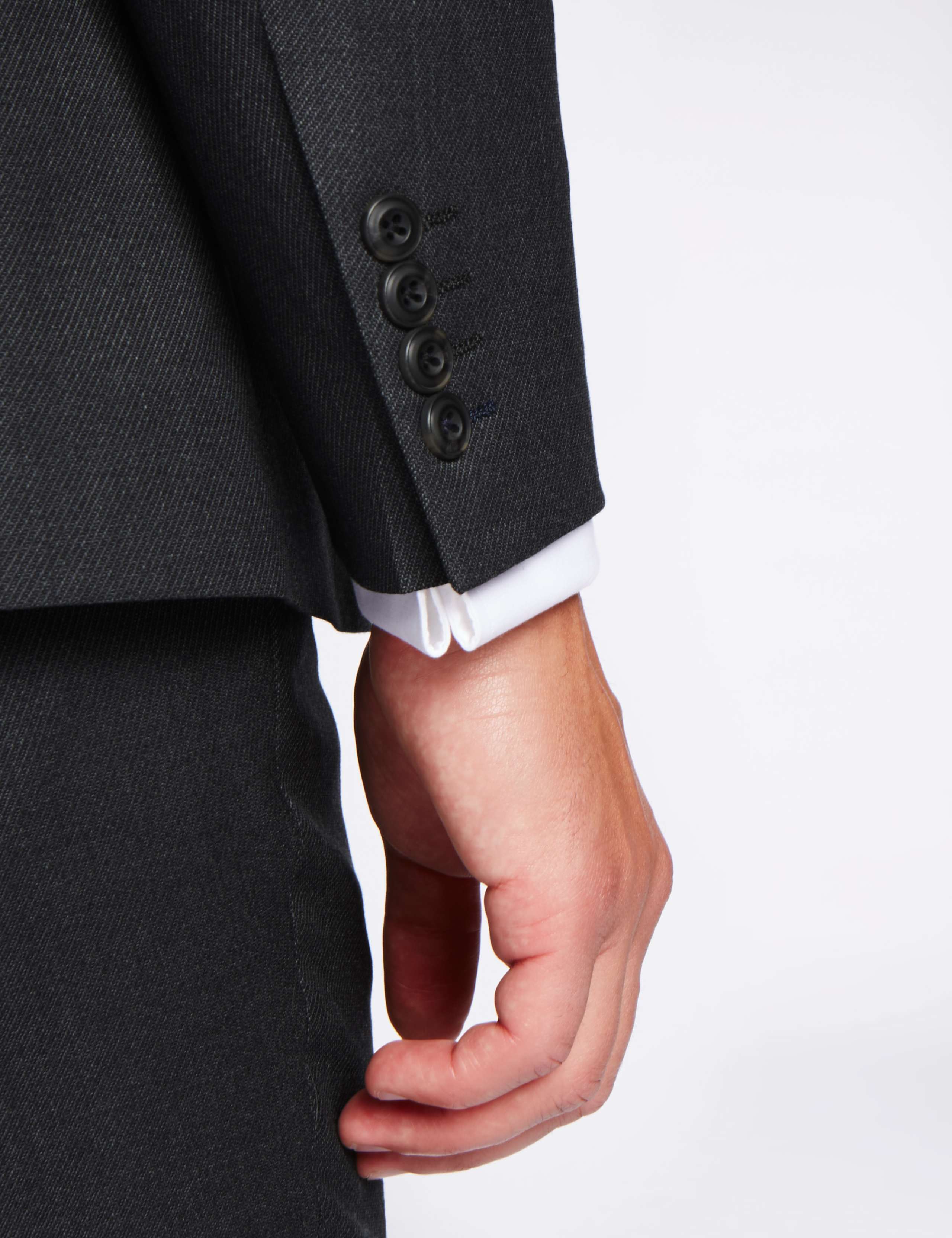 Big & Tall Charcoal Slim Fit Wool Jacket 6 of 7