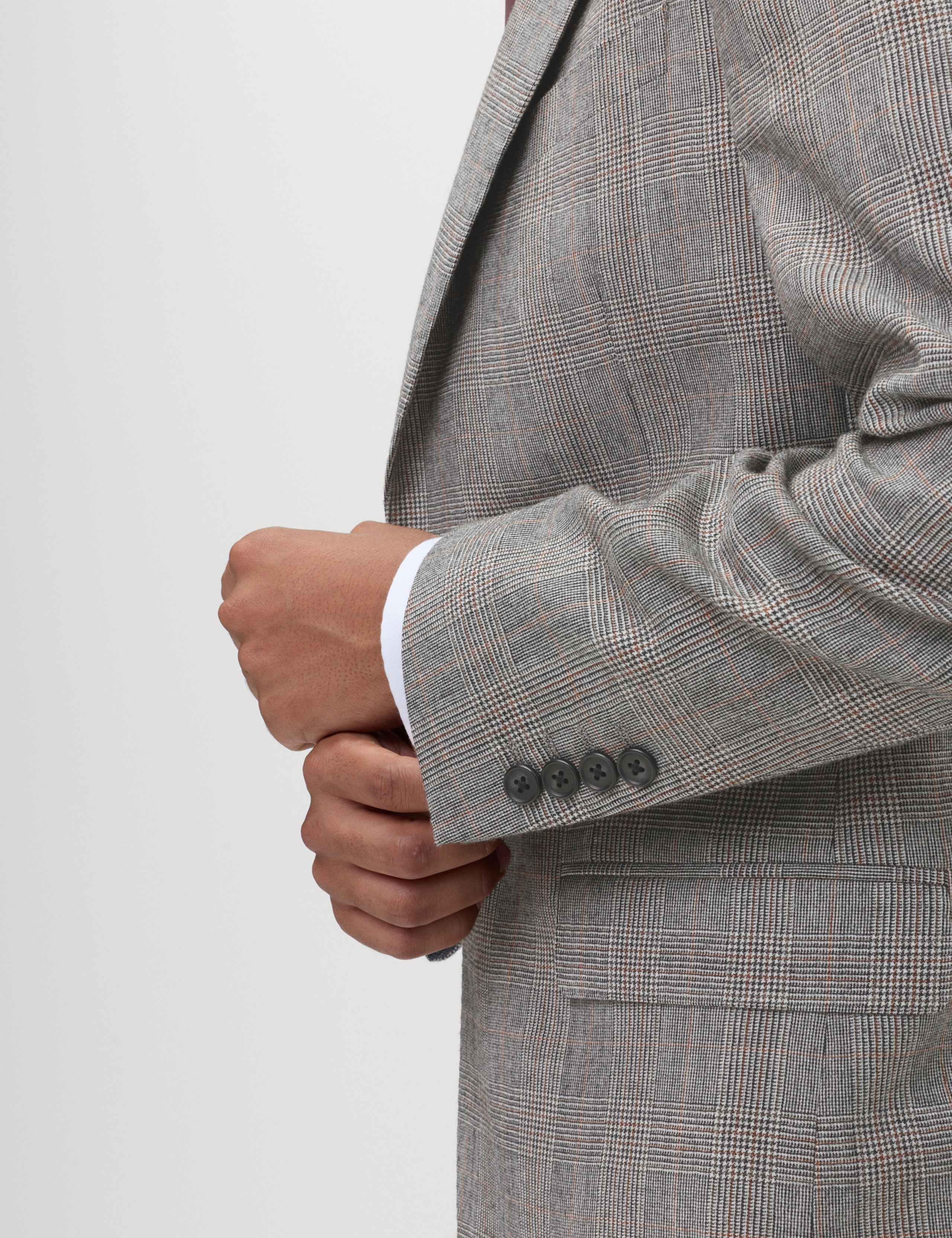 Regular Fit Pure Wool Check Suit Jacket 3 of 7