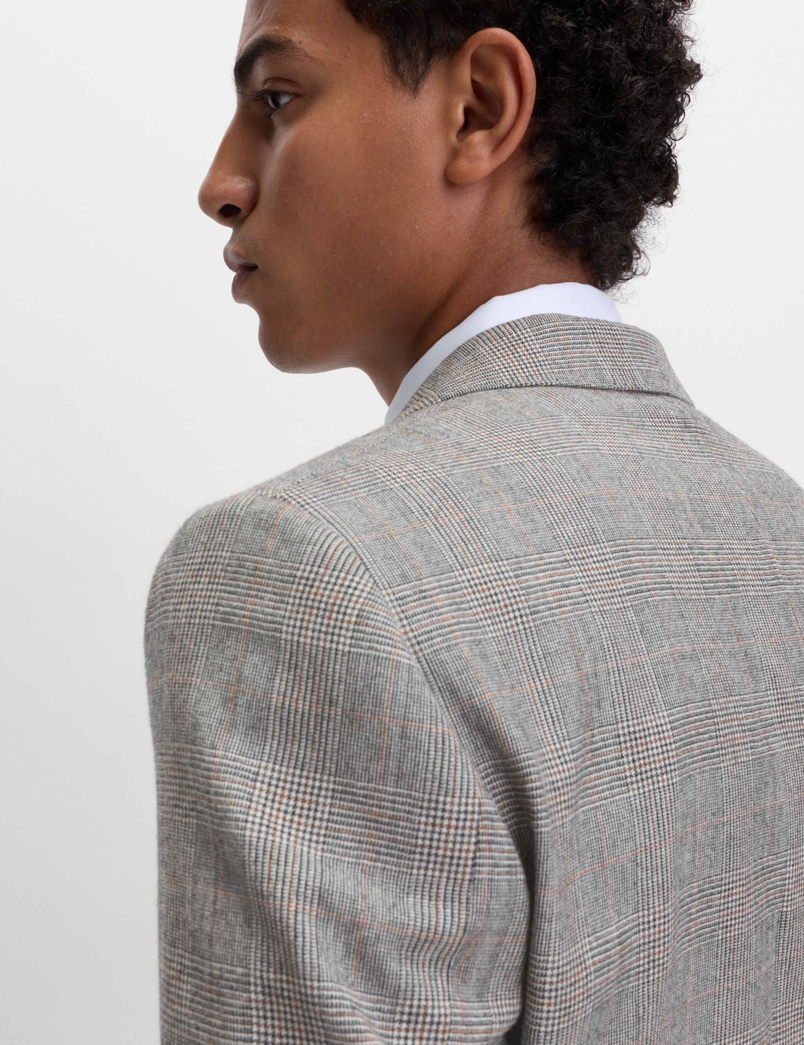 Regular Fit Pure Wool Check Suit Jacket 7 of 7