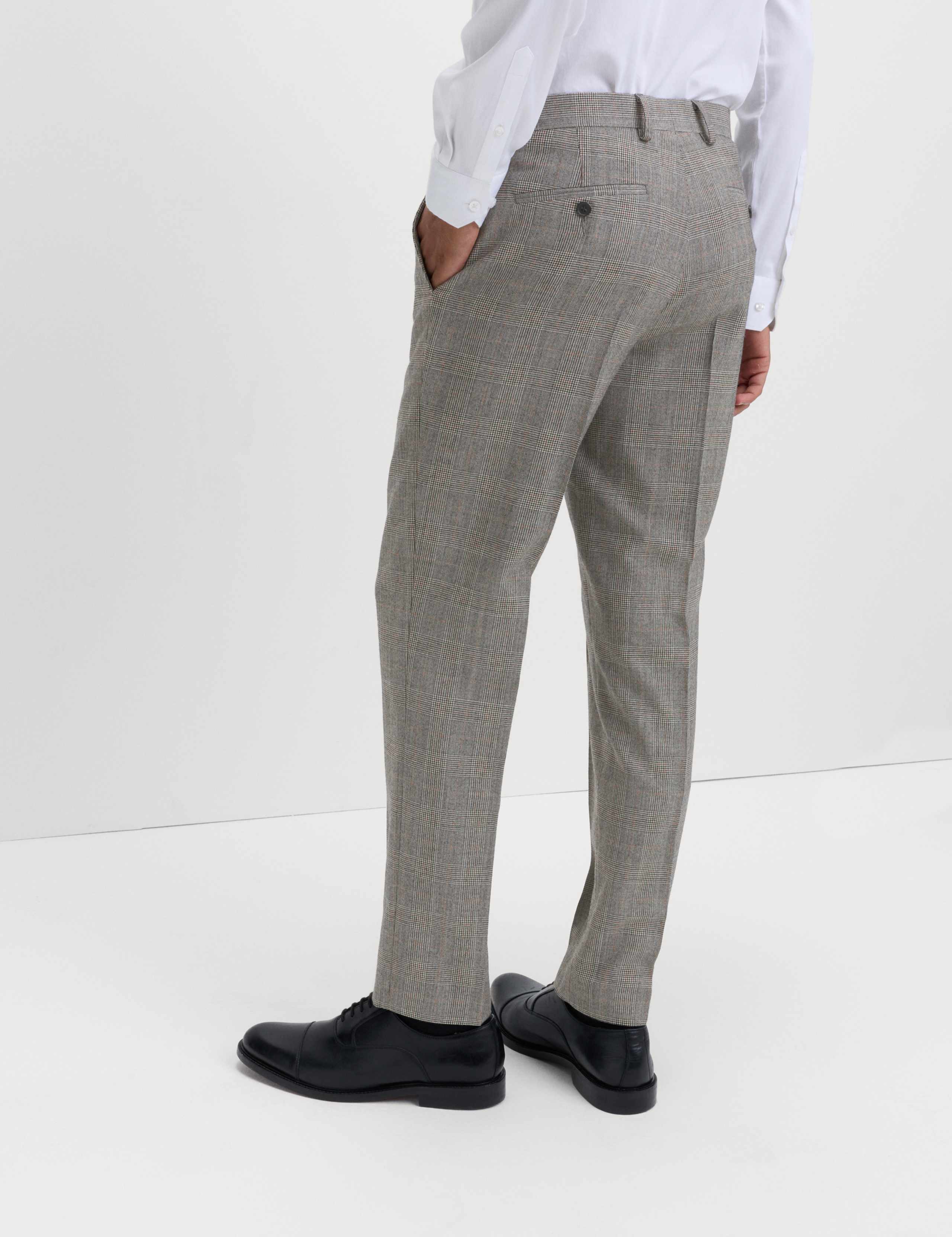 Regular Fit Pure Wool Checked Suit Trousers 3 of 5