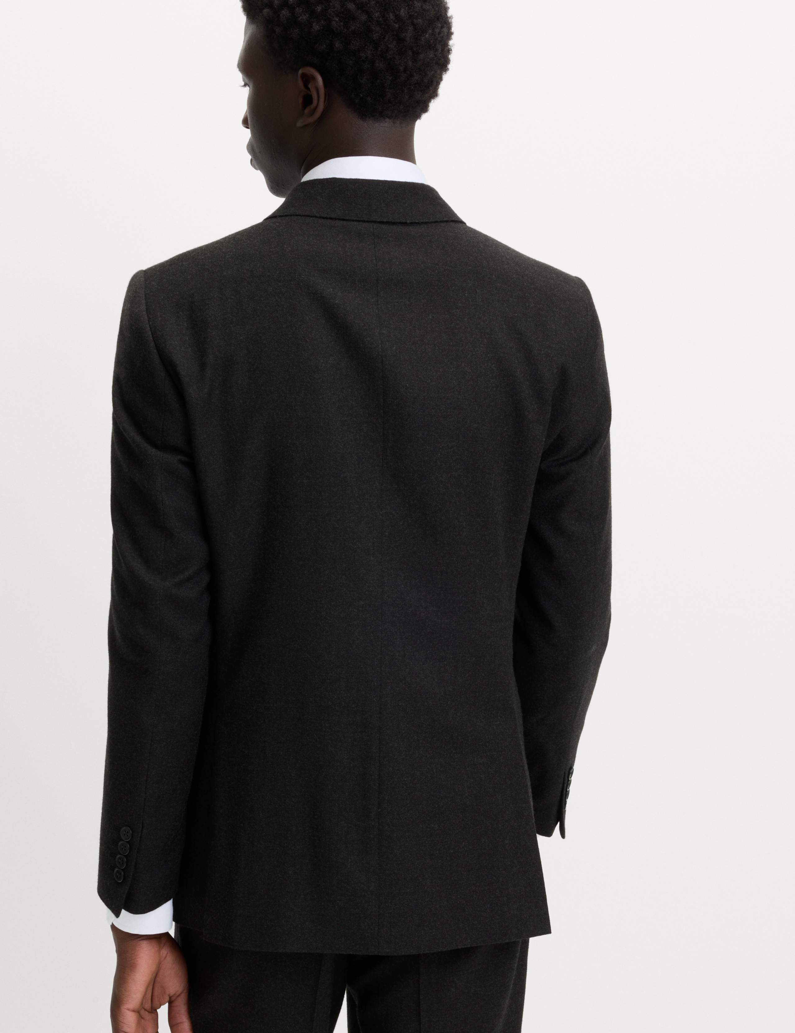 Regular Fit Pure Wool Flannel Suit Jacket 5 of 6