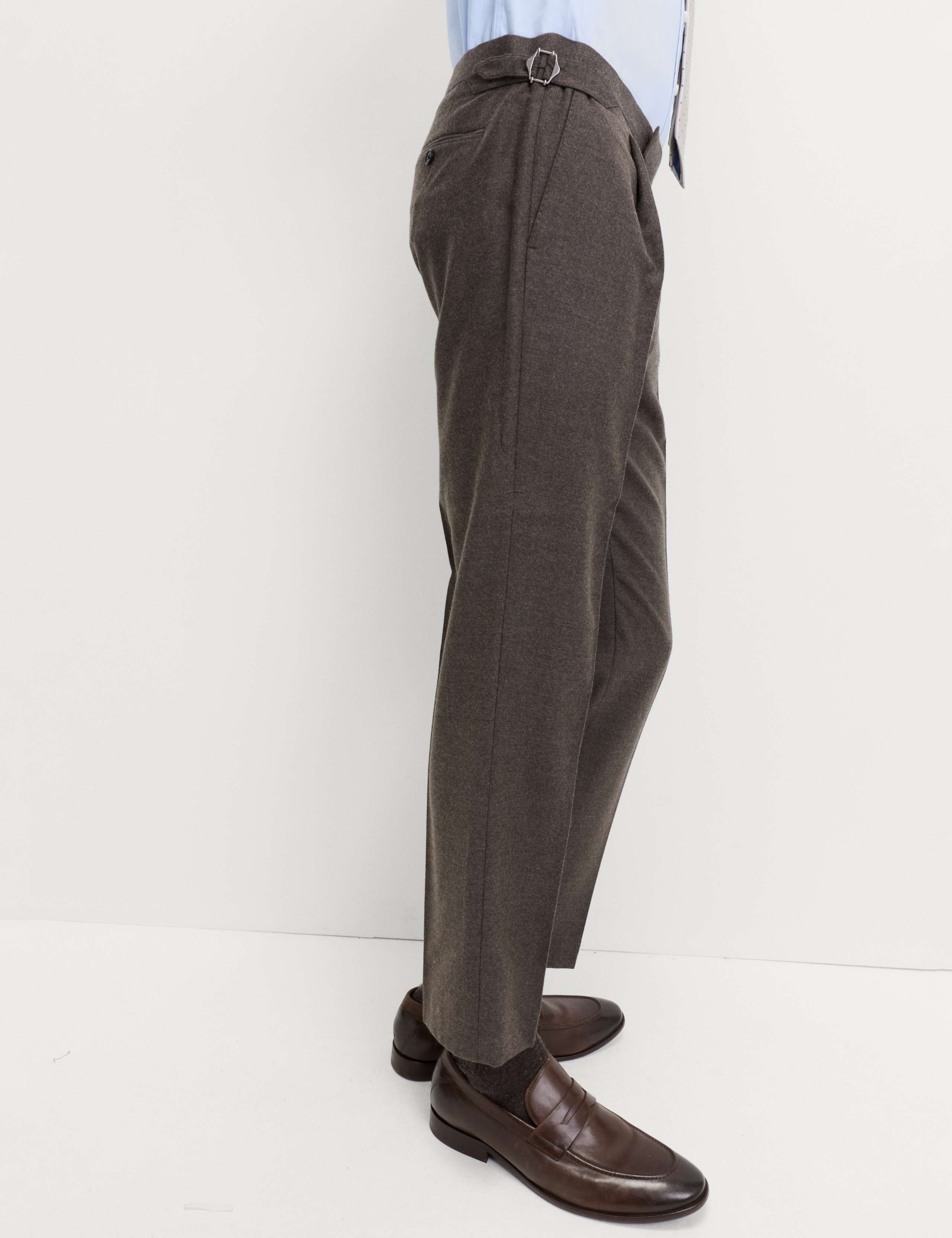 Regular Fit Pure Wool Flannel Suit Trousers 6 of 6