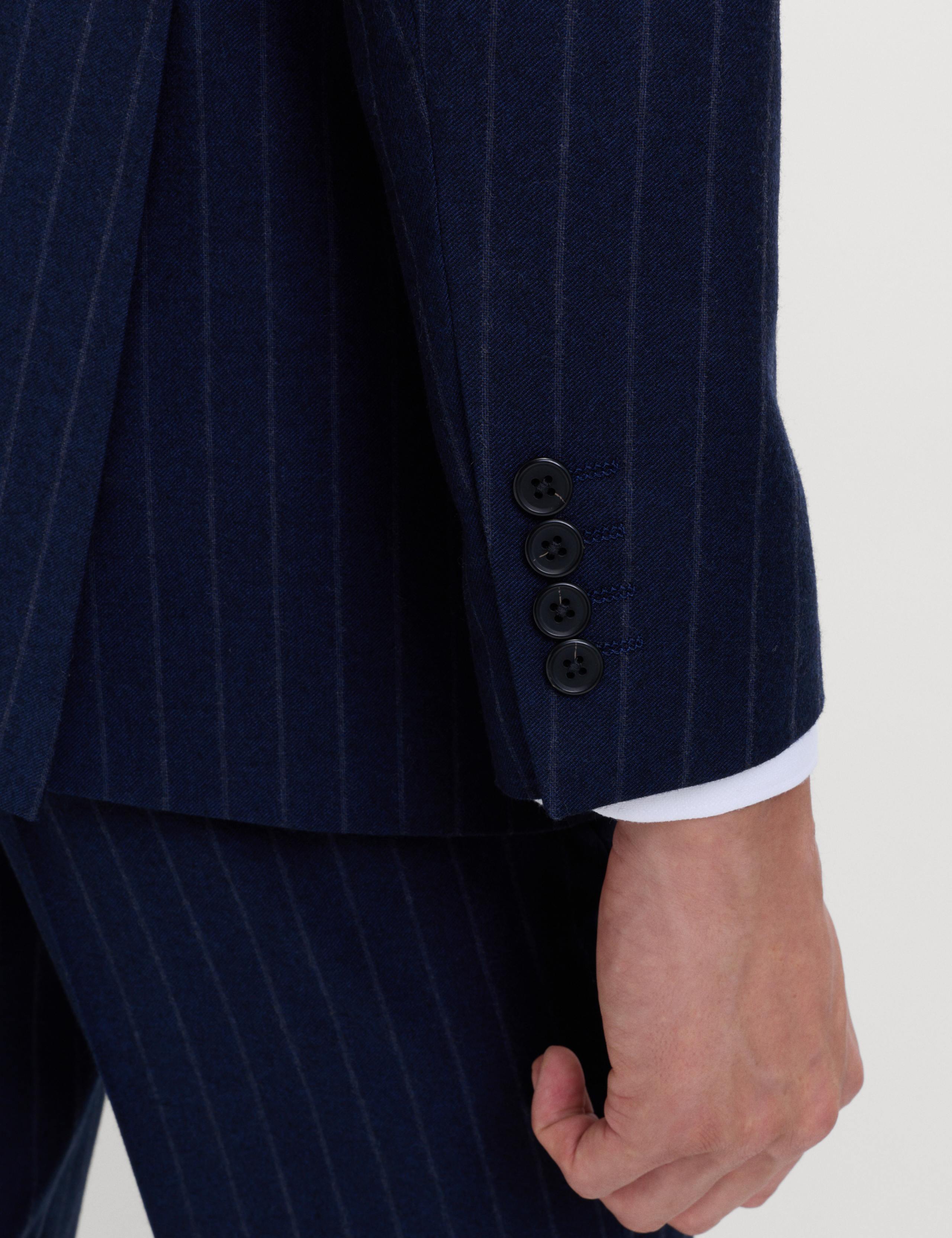 Regular Fit Pure Wool Pinstripe Suit Jacket 4 of 6