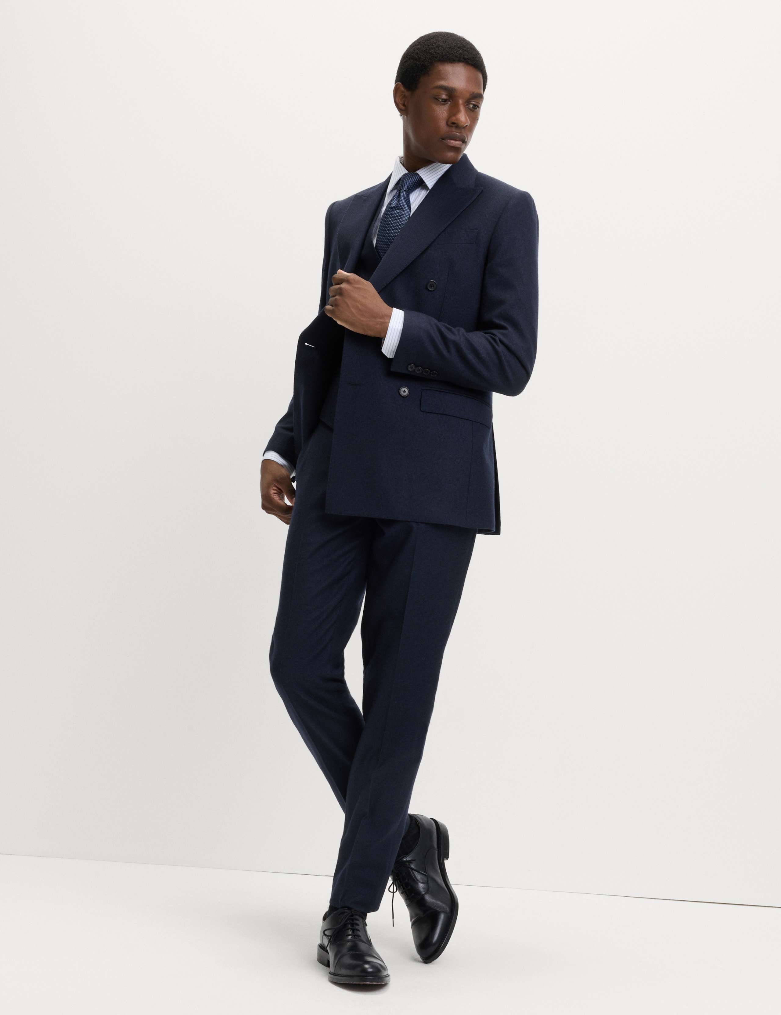 Slim Fit Pure Wool Checked Waistcoat 4 of 7