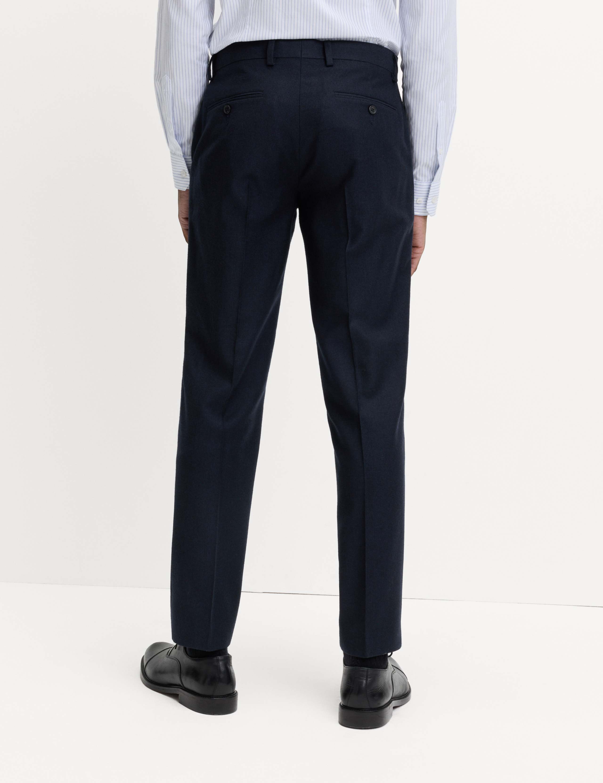 Slim Fit Pure Wool Checked Suit Trousers 4 of 6