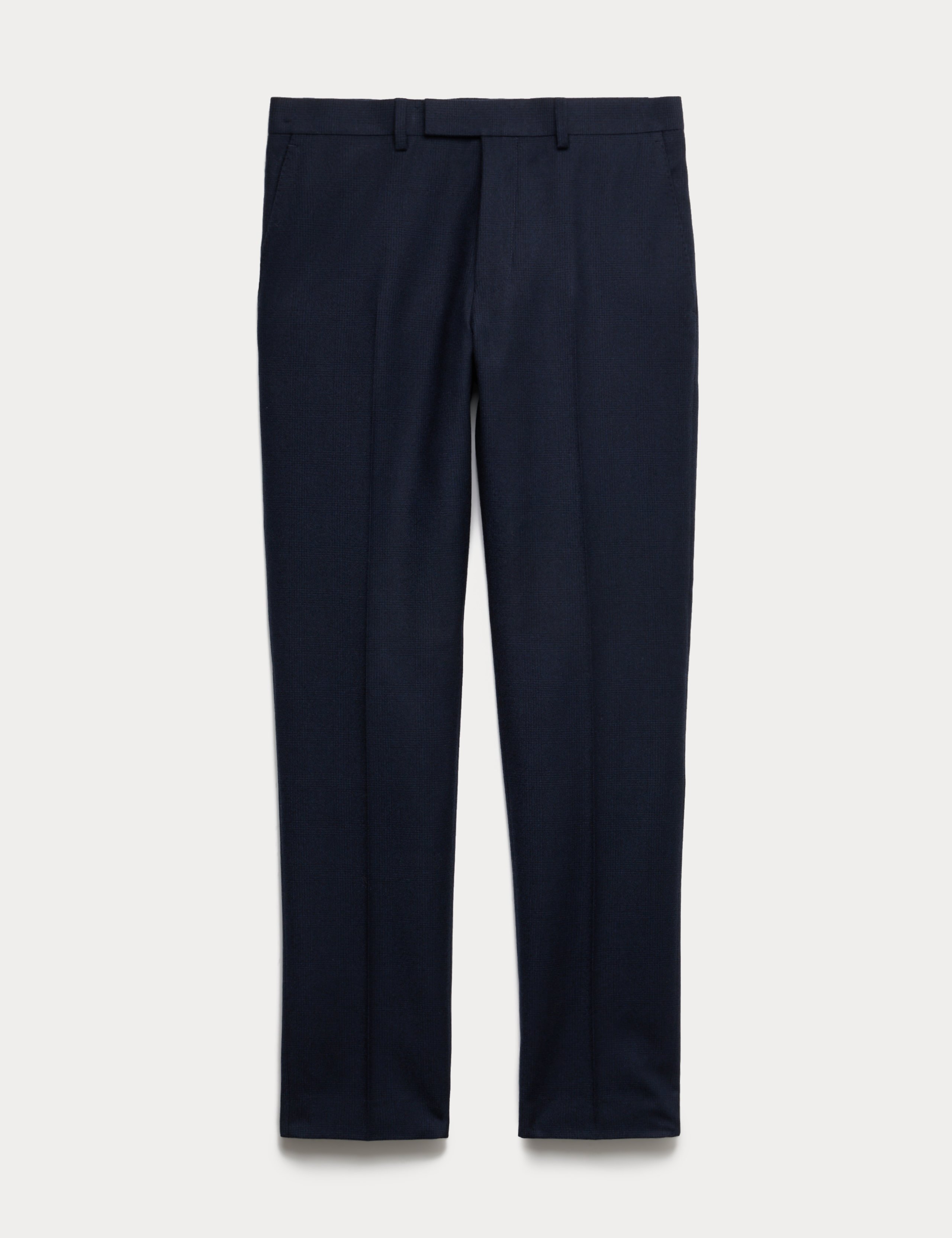Slim Fit Pure Wool Checked Suit Trousers 2 of 6