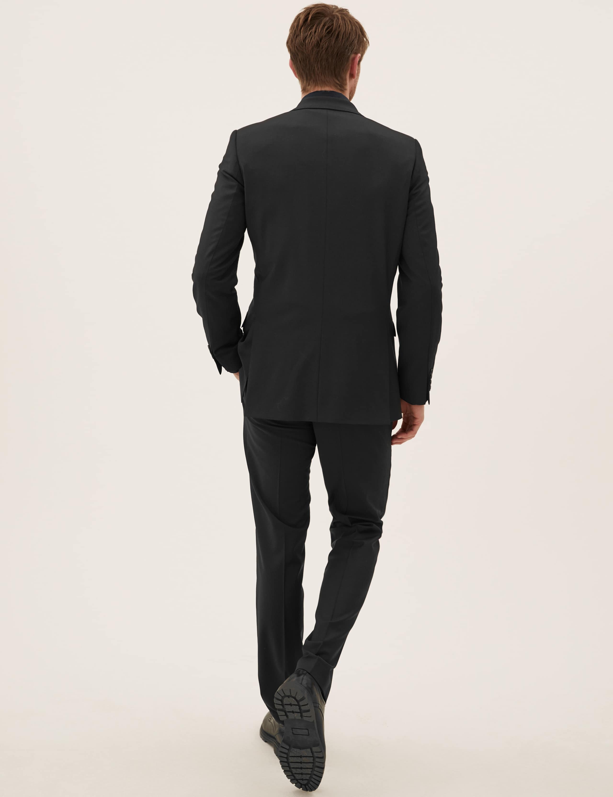 Black Tailored Fit Wool Rich Jacket 5 of 9