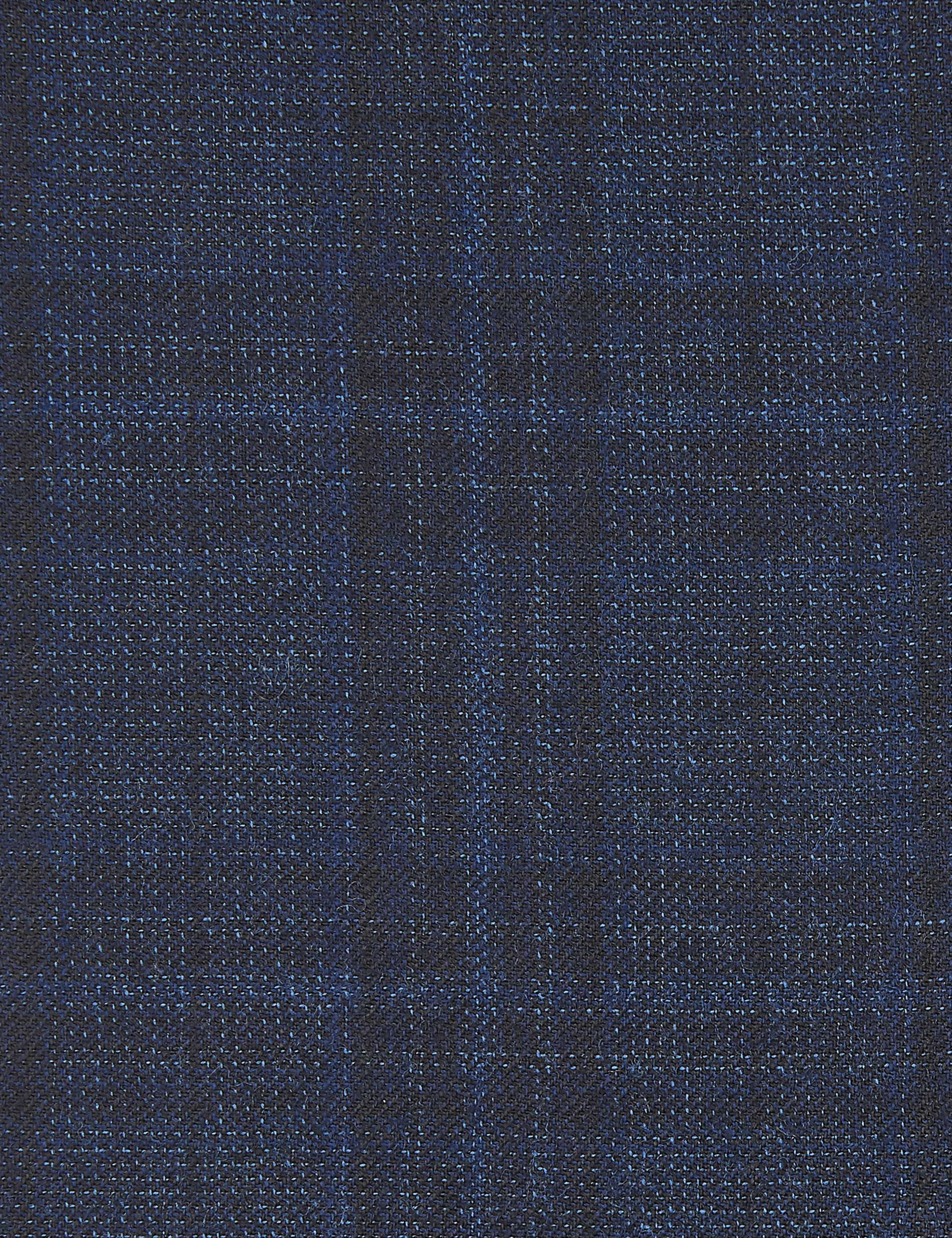 Blue Tailored Fit Wool Rich Checked Trousers 6 of 6