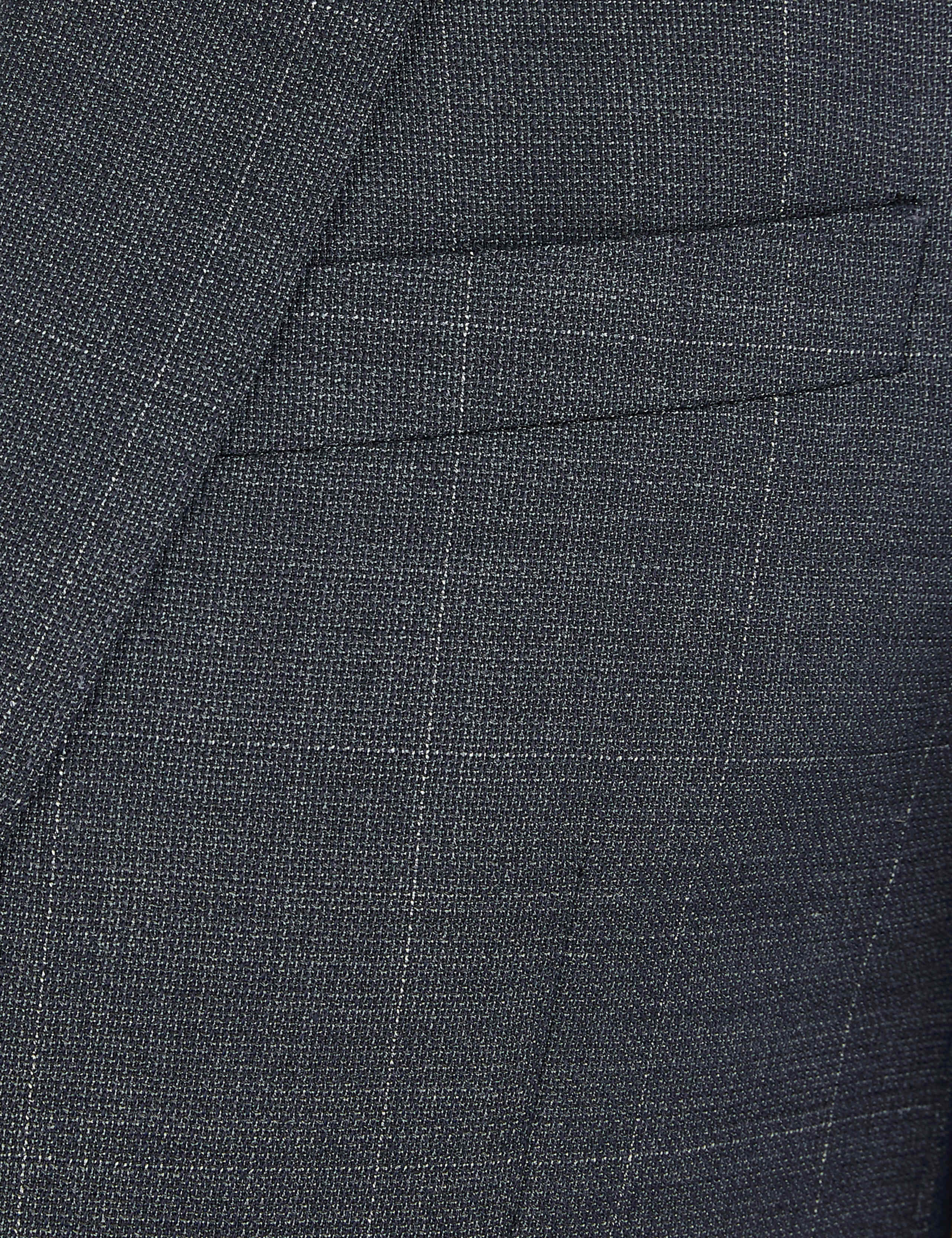 Blue Checked Slim Fit Wool Jacket 7 of 7