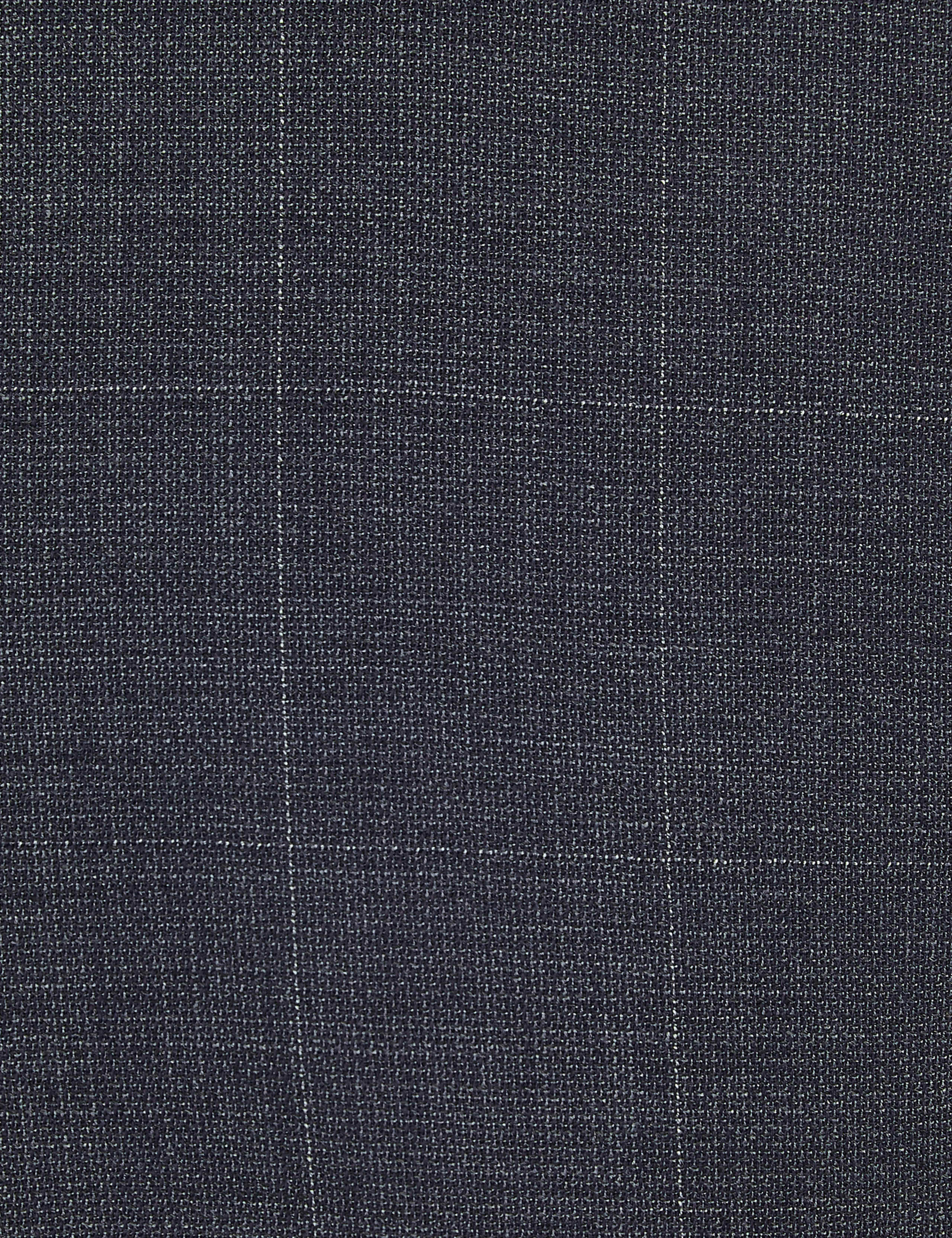 Blue Checked Slim Fit Wool Trousers 6 of 6