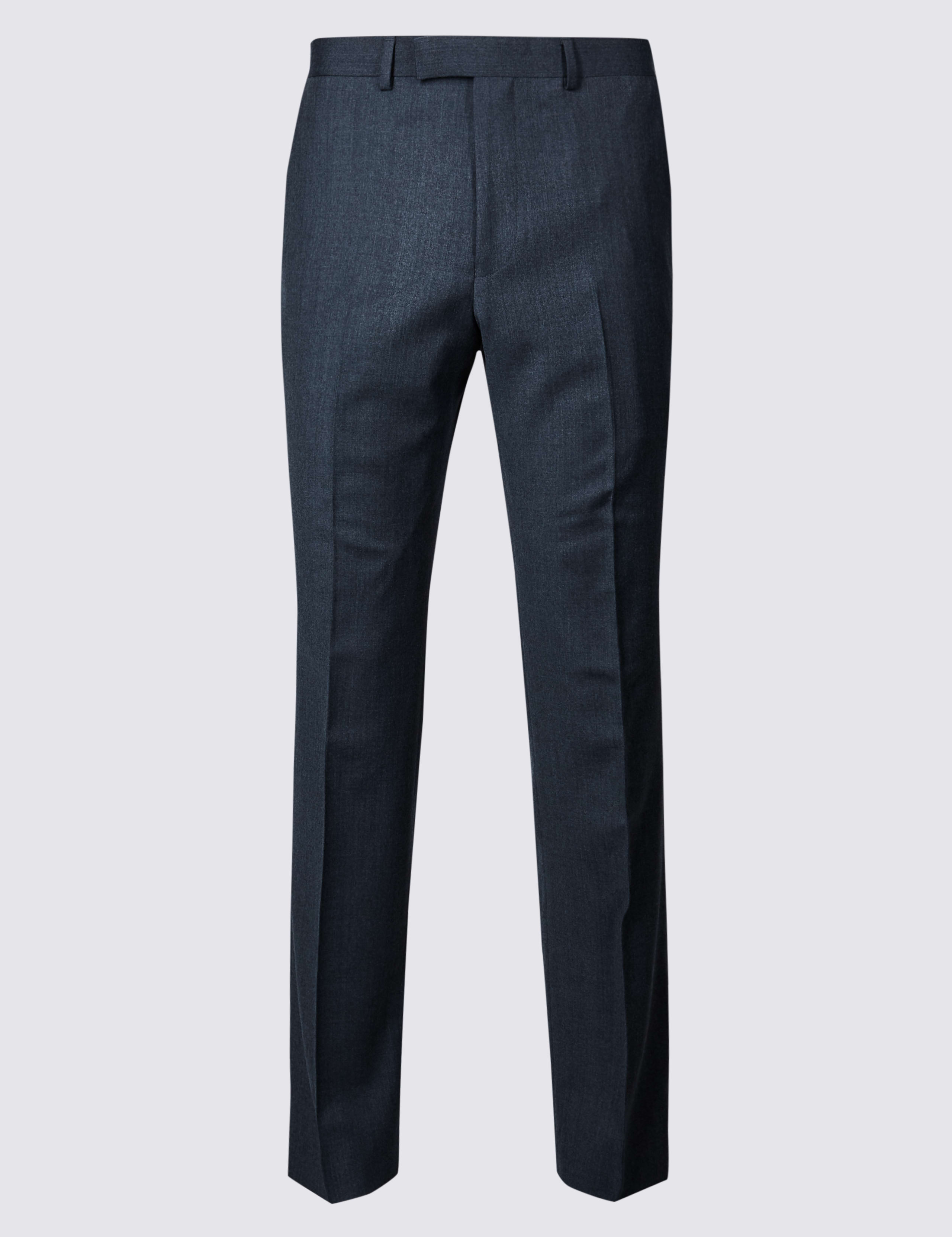 Textured Tailored Fit Wool Trousers 2 of 6