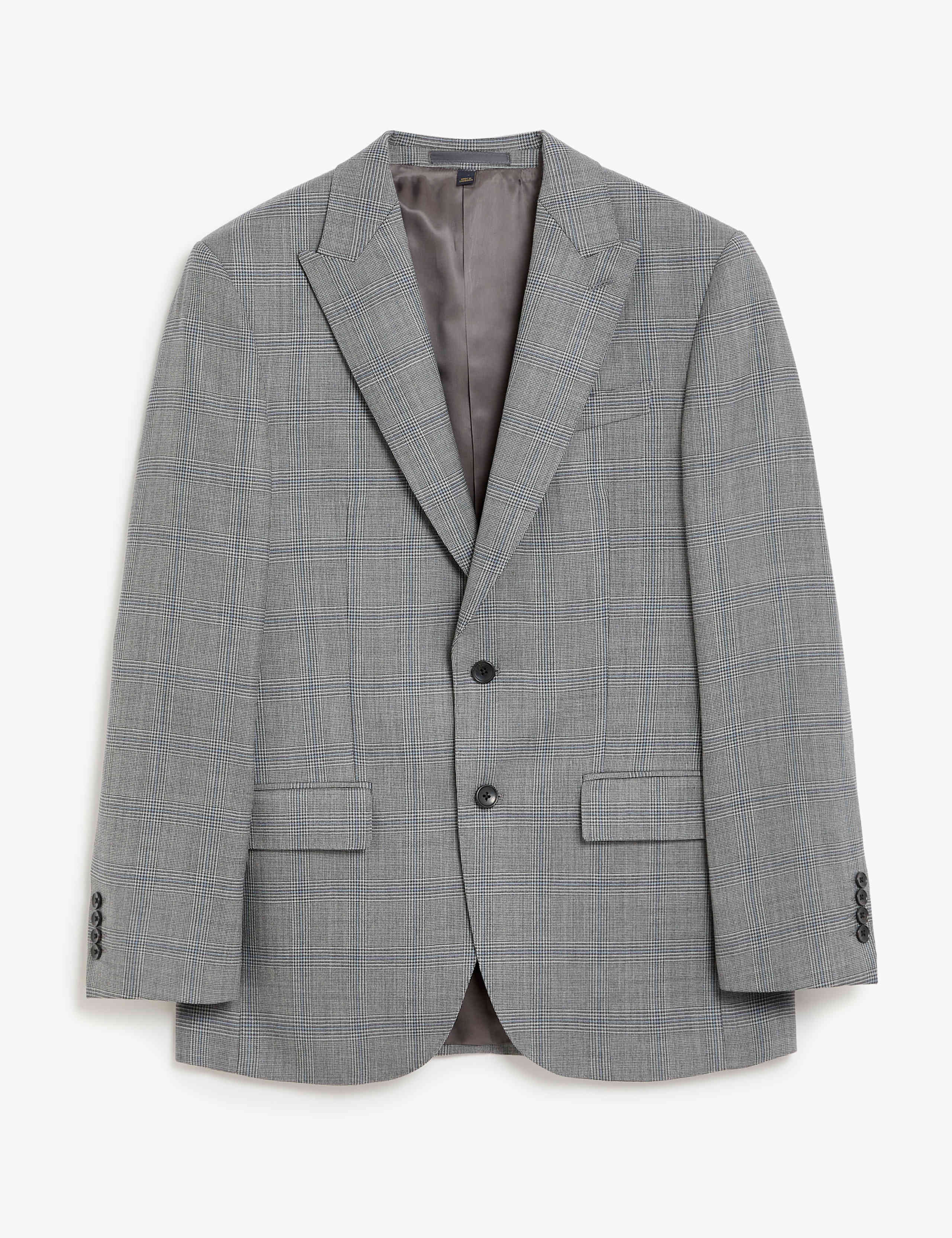 Regular Fit Pure Wool Check Suit Jacket 2 of 9