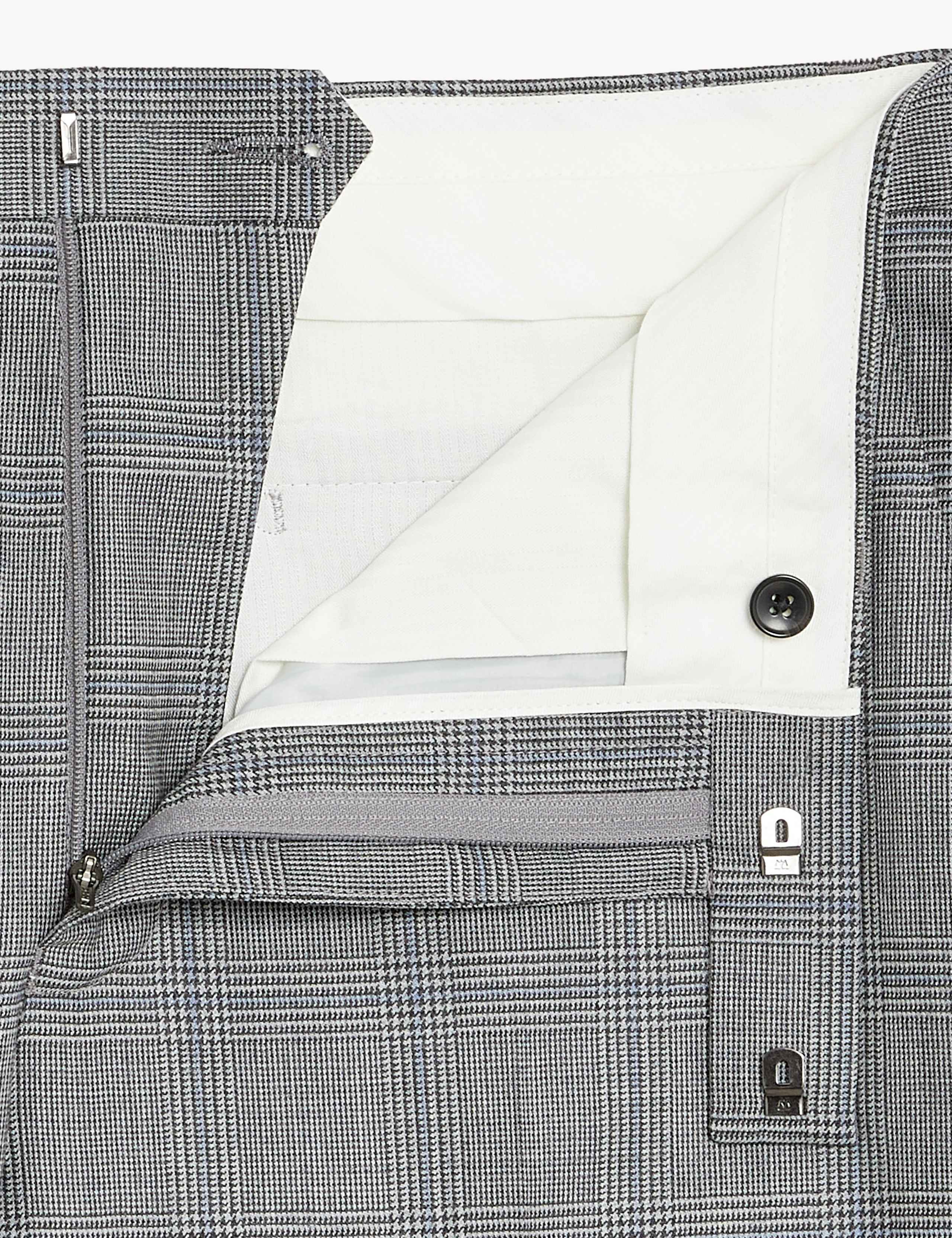 Regular Fit Pure Wool Check Suit Trousers 4 of 4