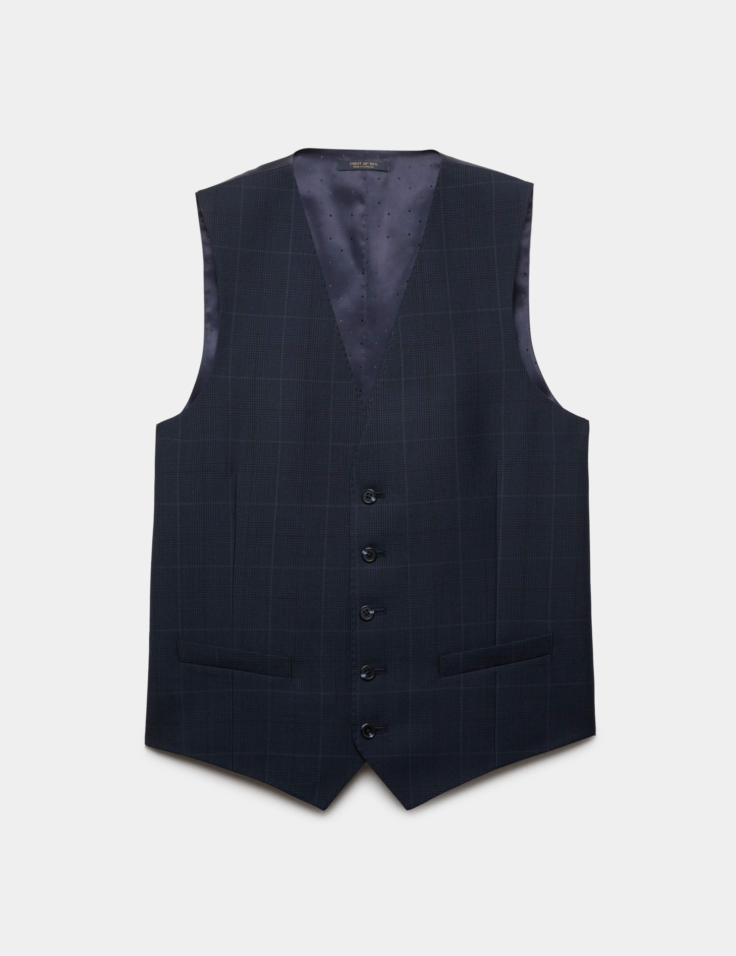 Pure Wool Prince of Wales Check Waistcoat 2 of 6
