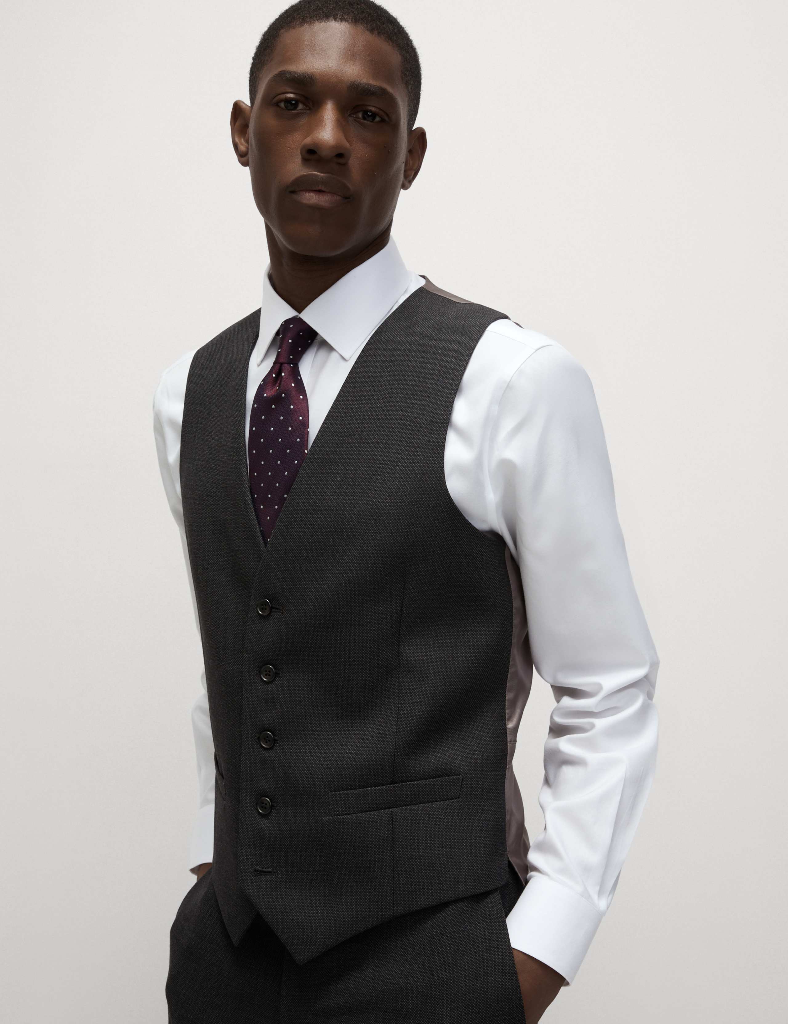 Regular Fit Pure Wool Waistcoat 1 of 5