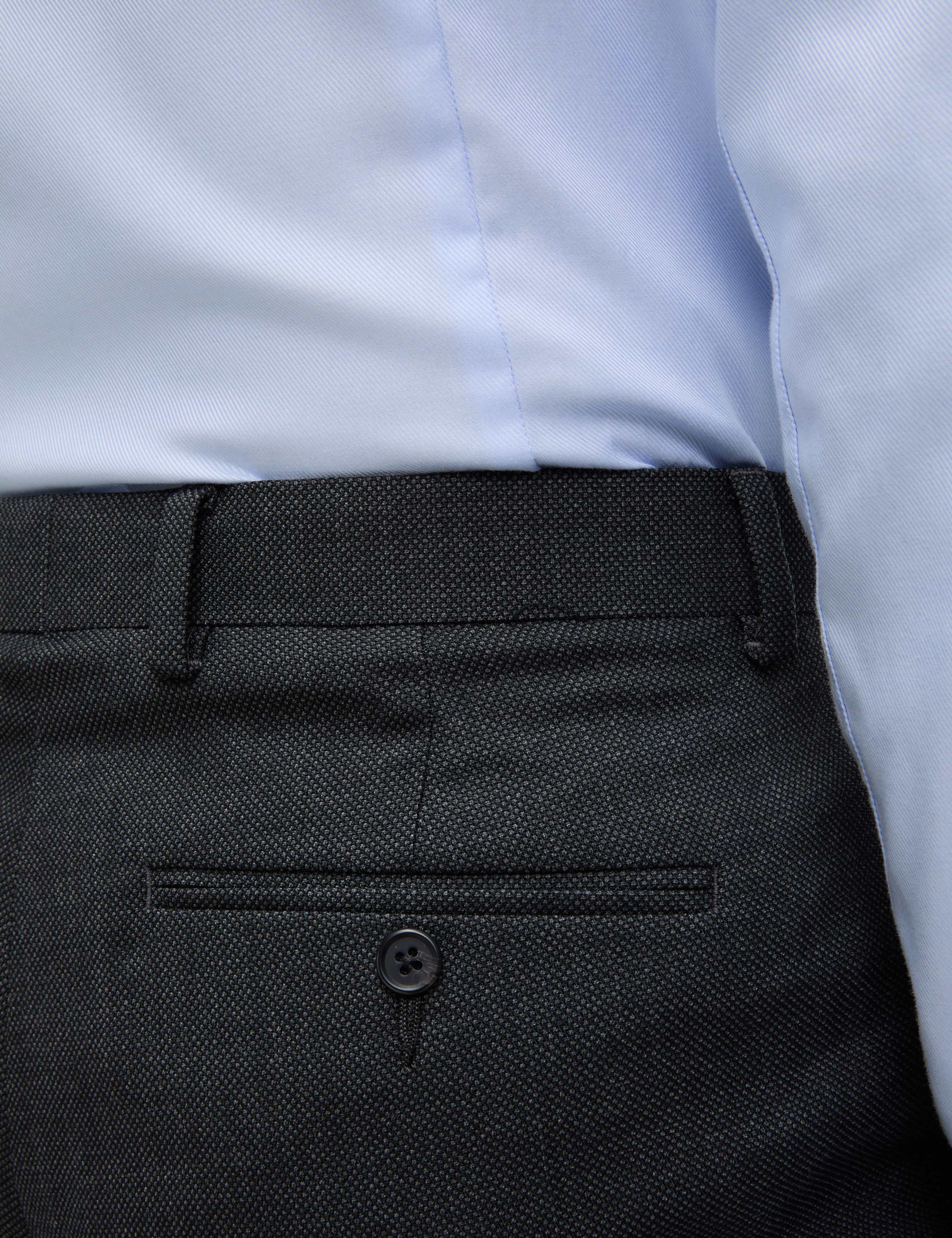Regular Fit Pure Wool Textured Suit Trousers 4 of 7