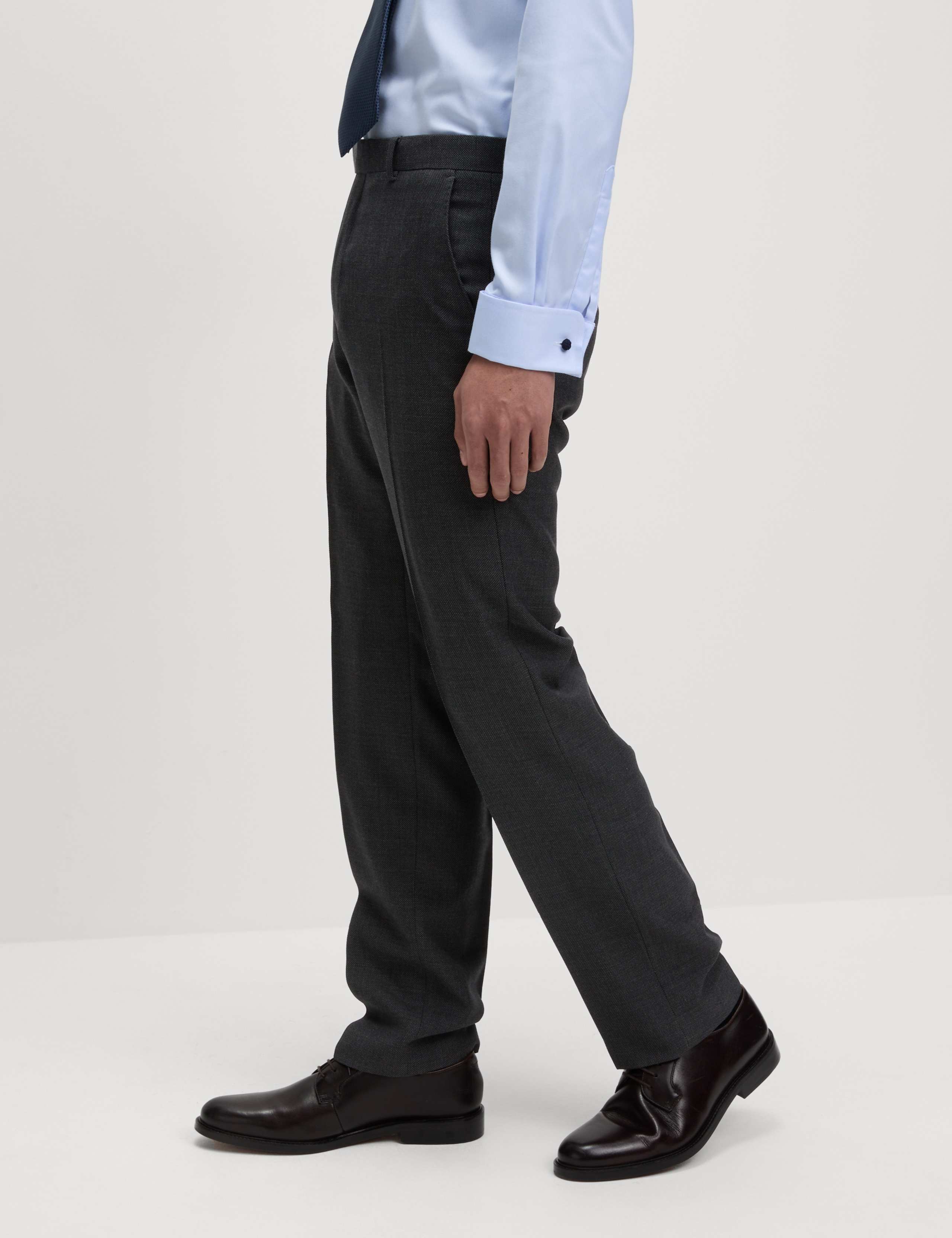 Regular Fit Pure Wool Textured Suit Trousers 5 of 7