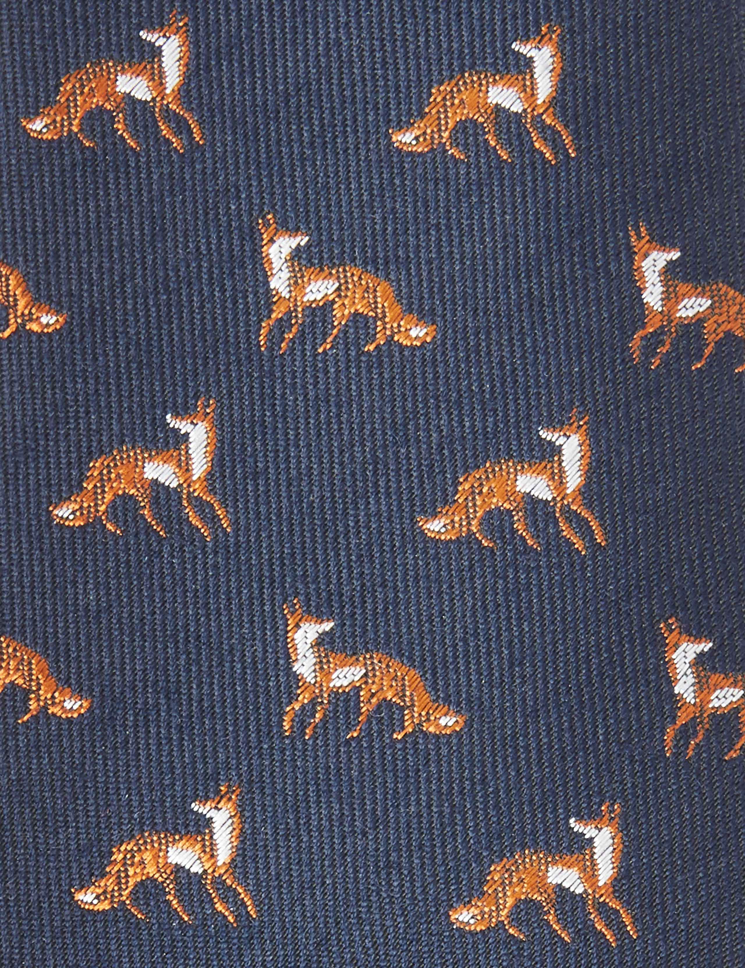 Wool Blend Slim Fox Jacquard Tie 3 of 3