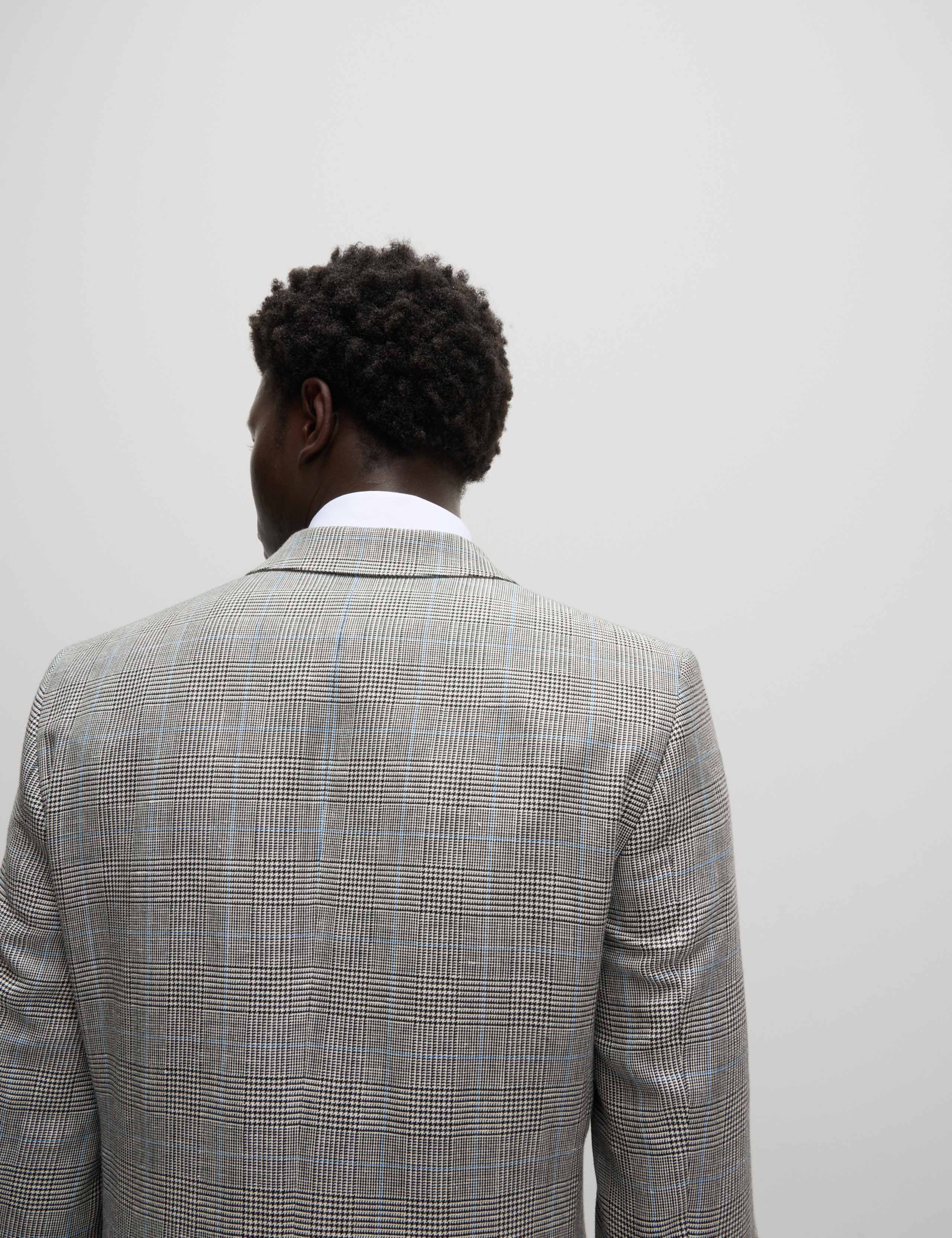 Slim Fit Wool Blend Check Suit Jacket 5 of 7