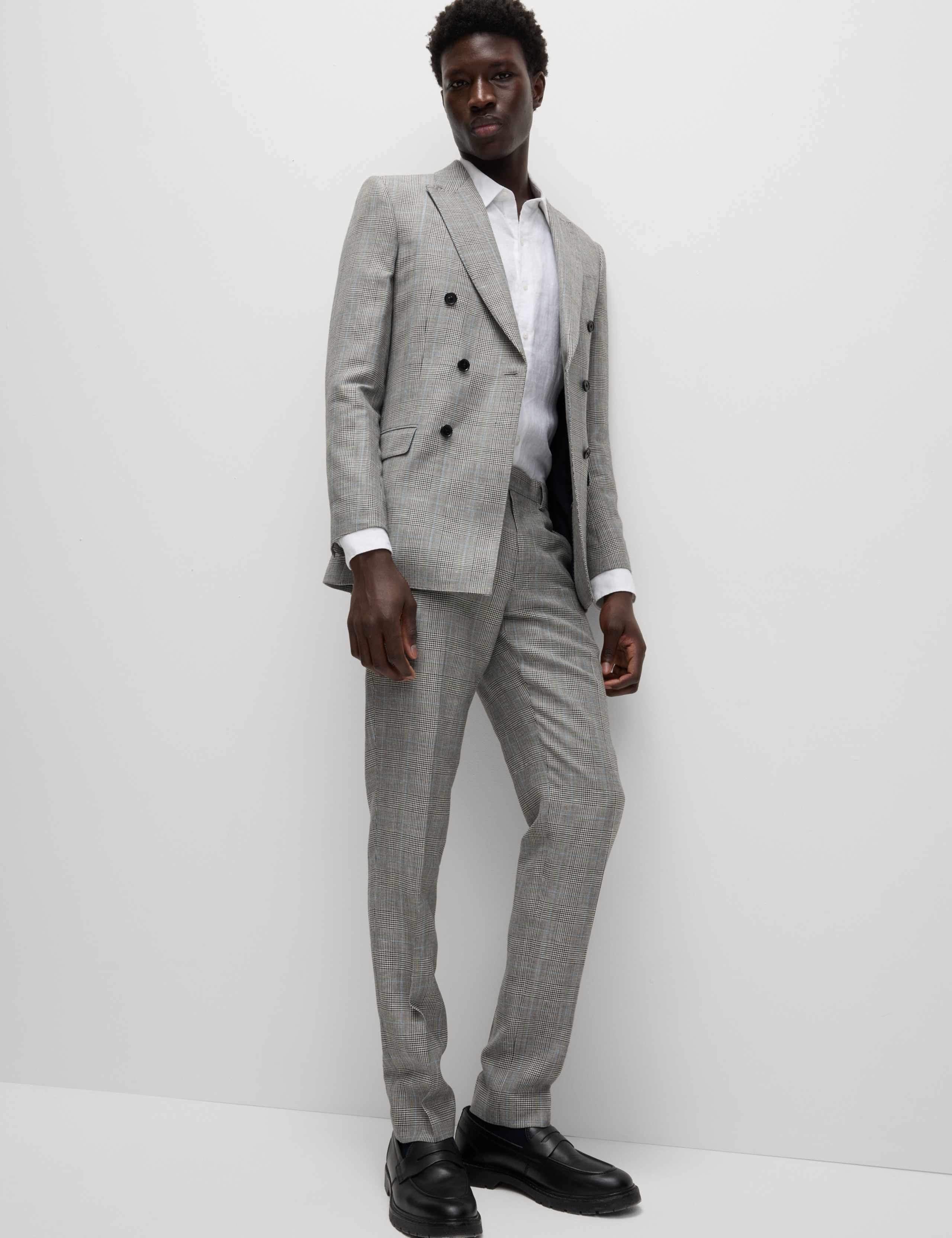 Slim Fit Wool Blend Check Suit Jacket 7 of 7