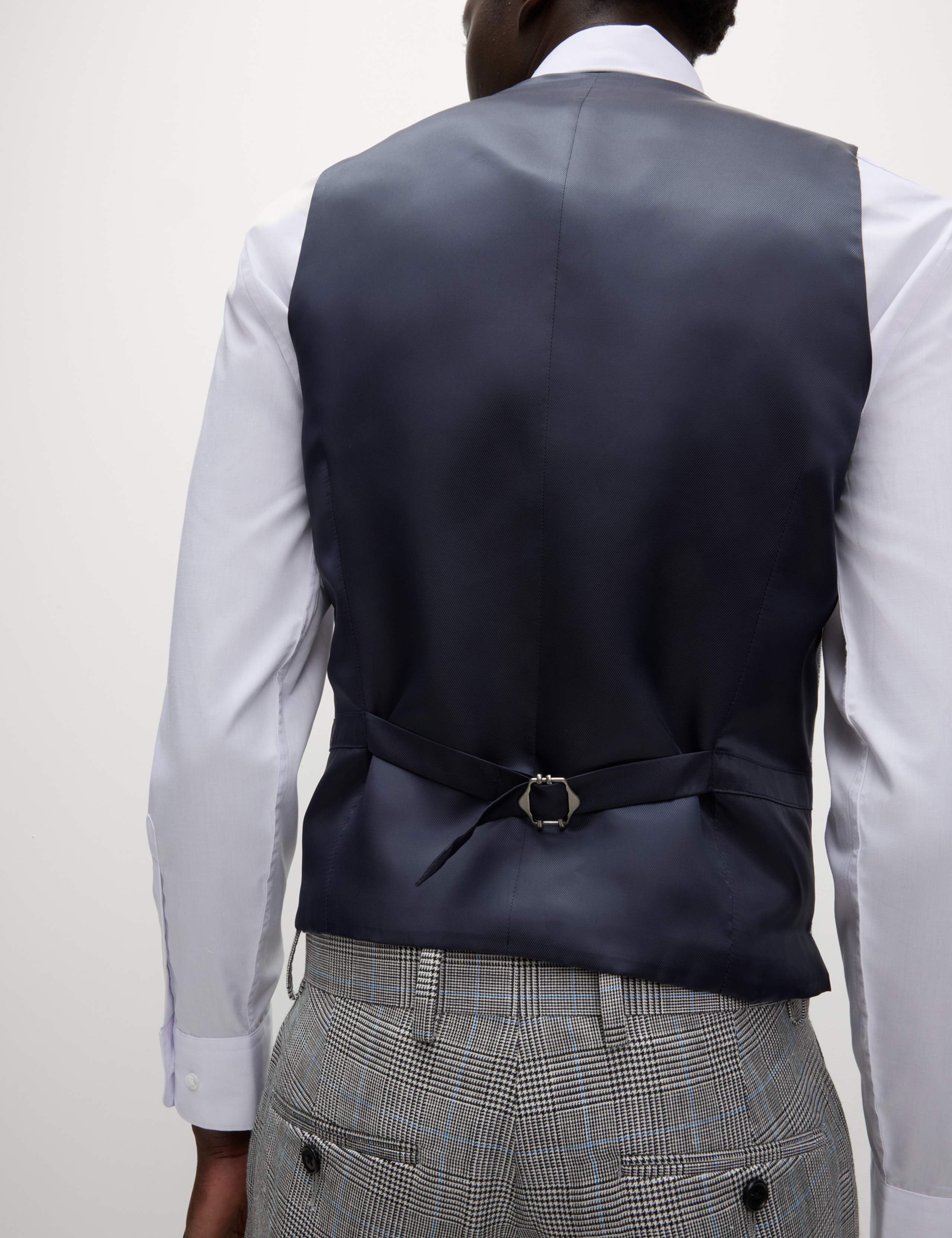 Slim Fit Wool Rich Check Waistcoat 5 of 5