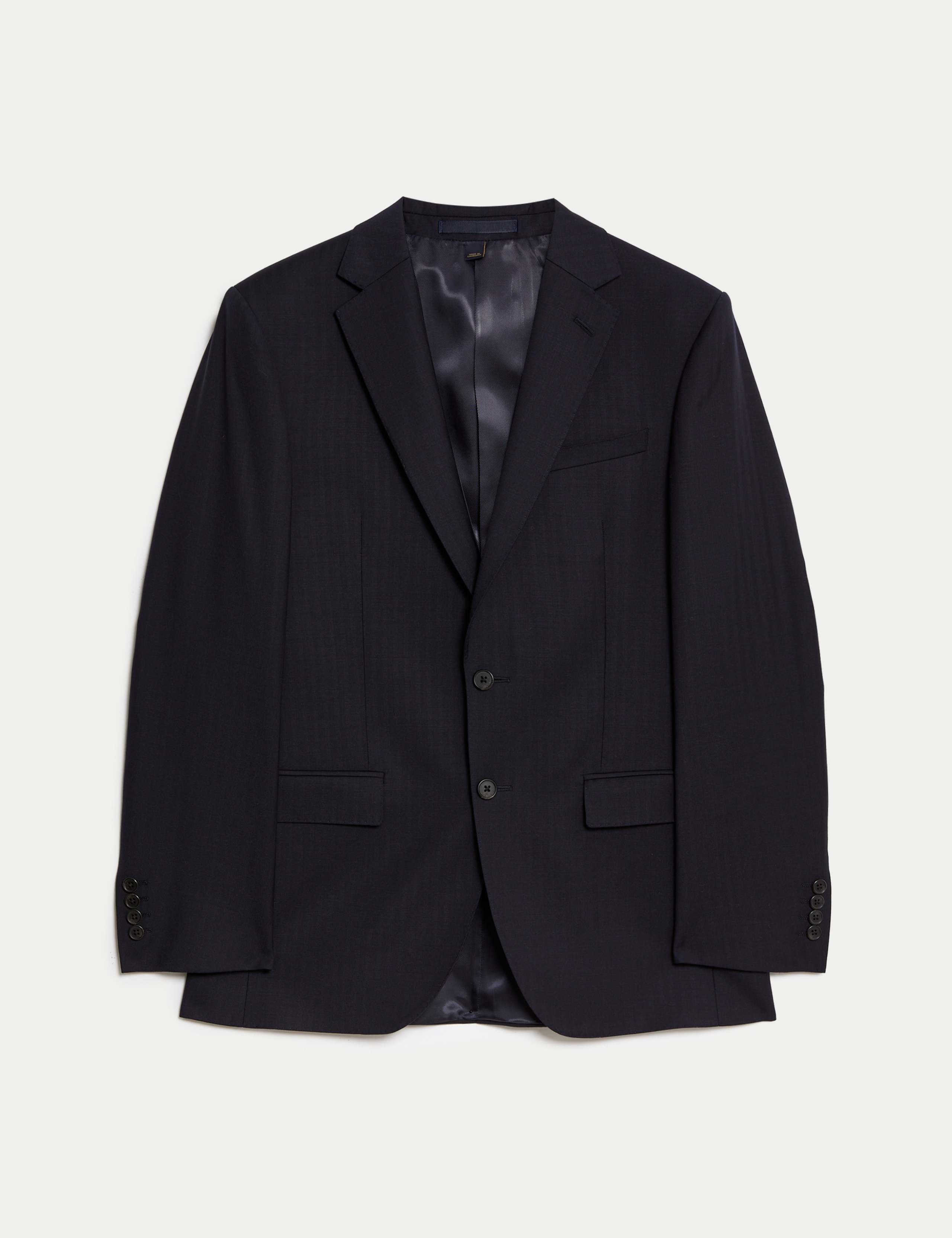 Regular Fit Herringbone Pure Wool Suit Jacket 2 of 8