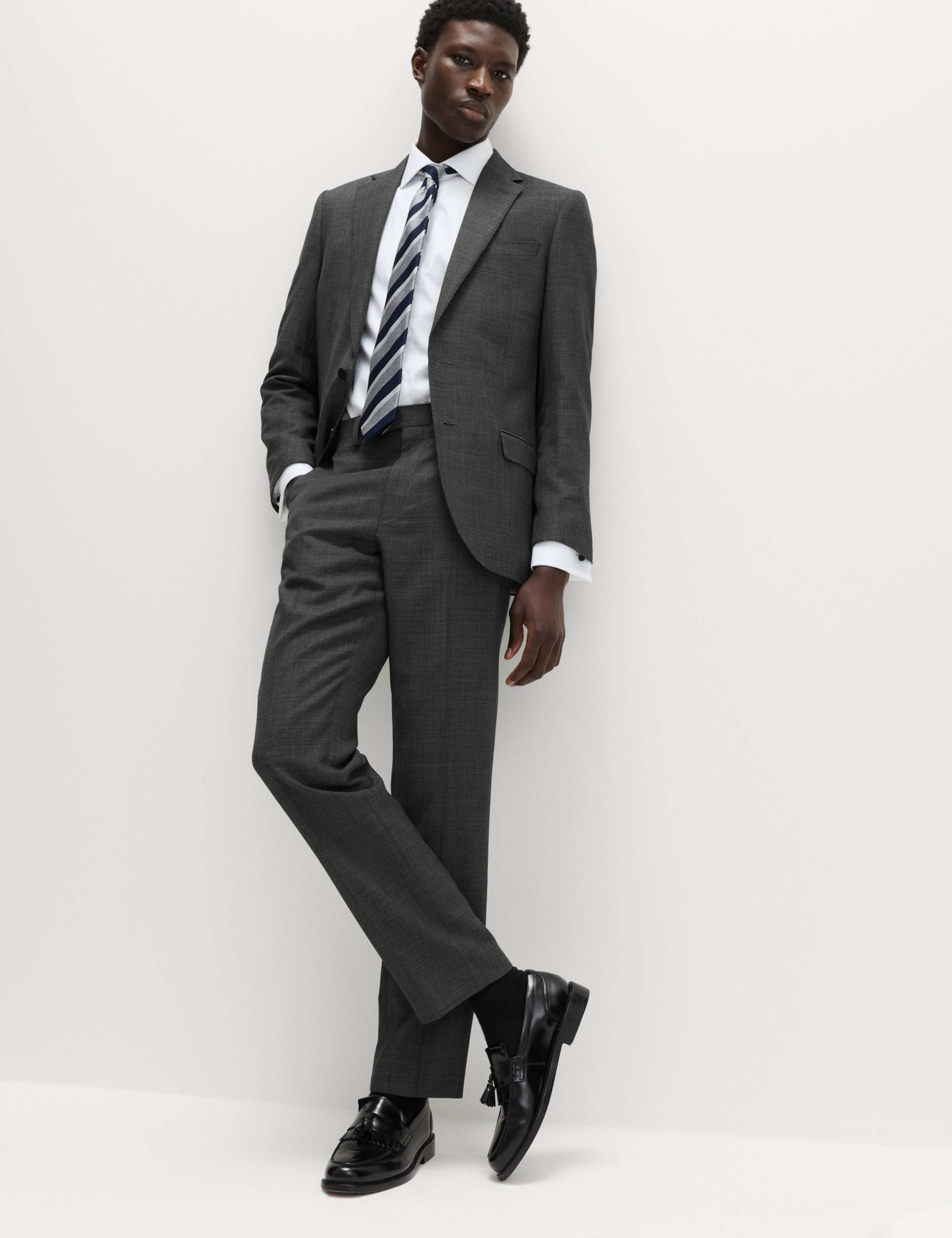 Regular Fit Premium Pure Wool Suit Trousers 6 of 7