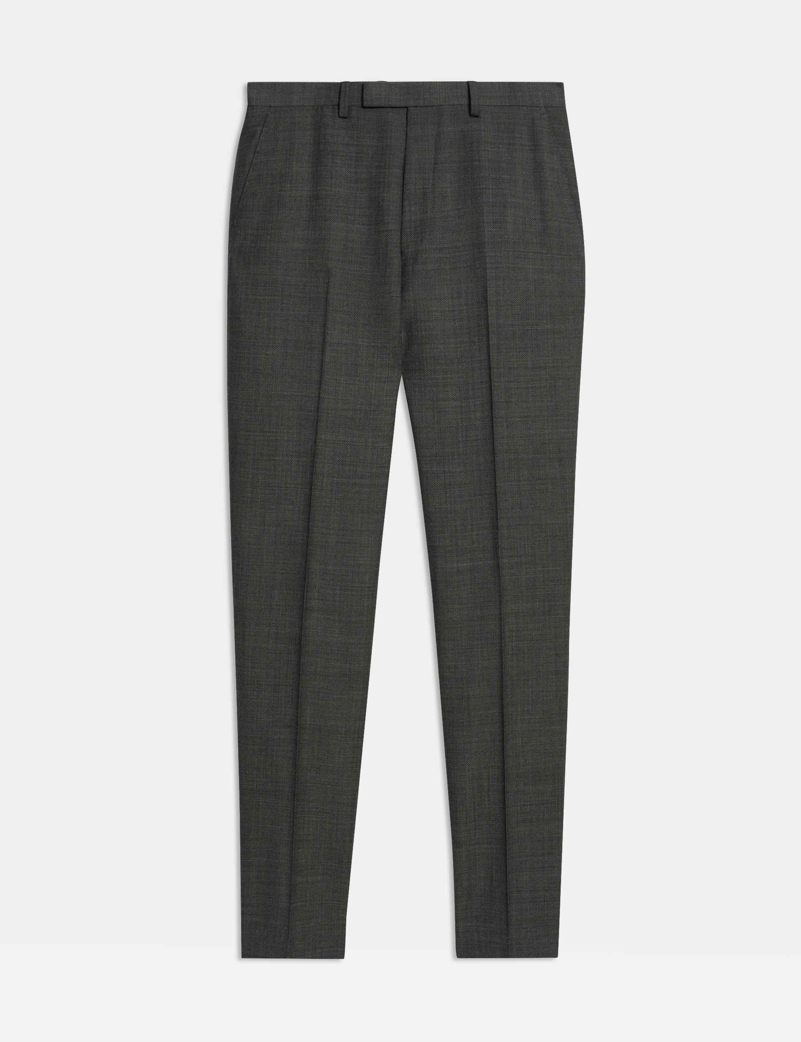 Regular Fit Premium Pure Wool Suit Trousers 2 of 7