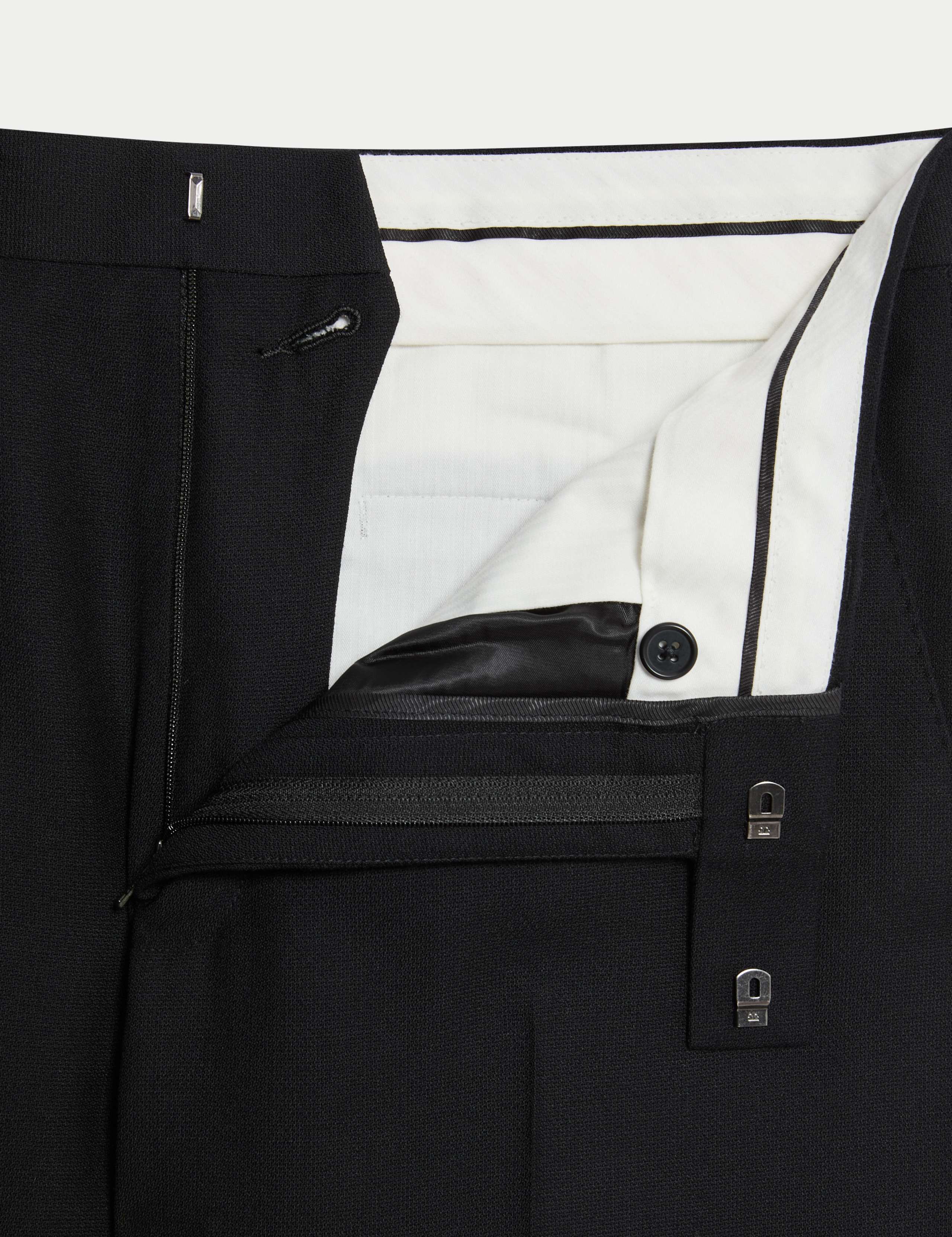 Regular Fit Premium Pure Wool Suit Trousers 3 of 7