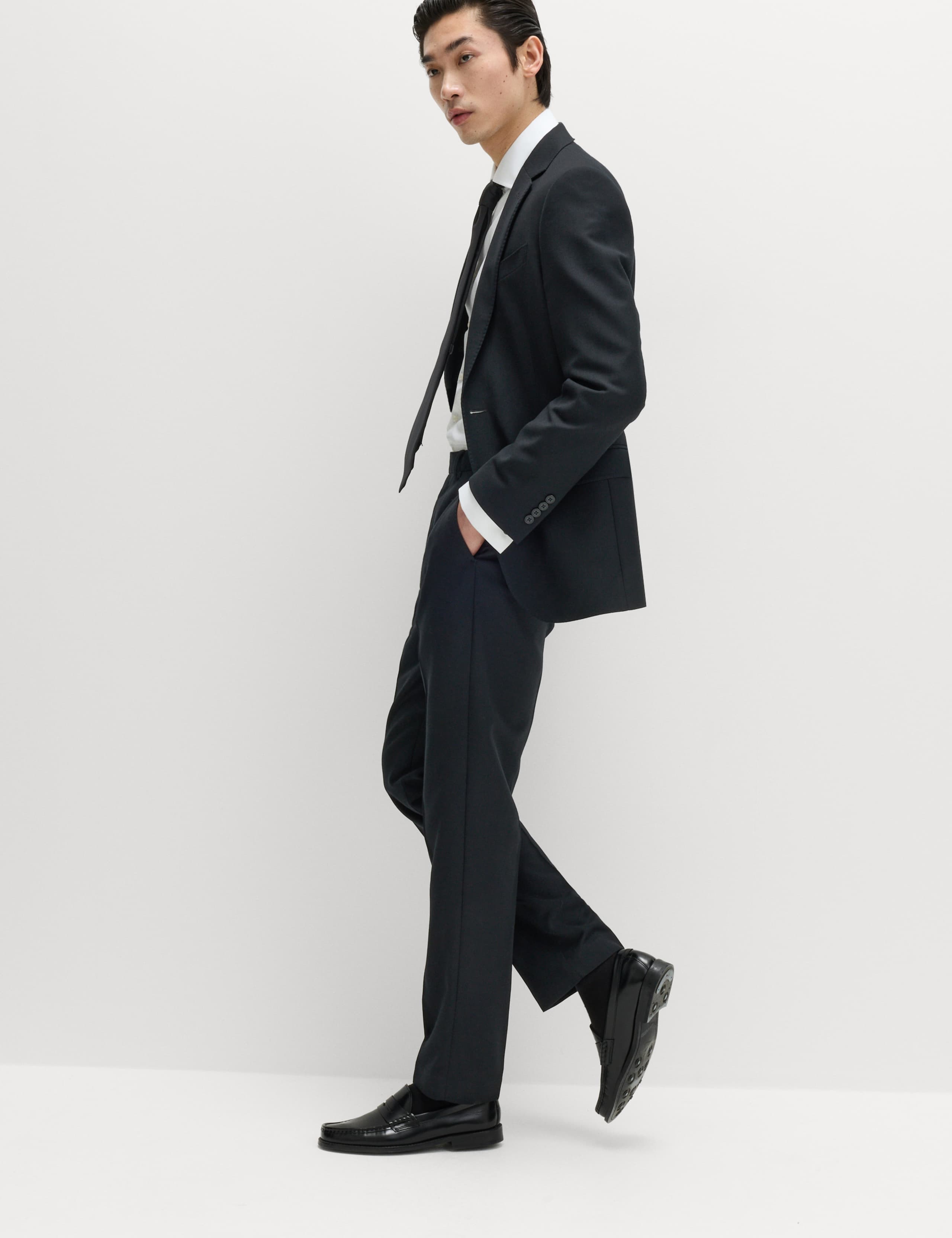 Regular Fit Premium Pure Wool Suit Trousers 6 of 7