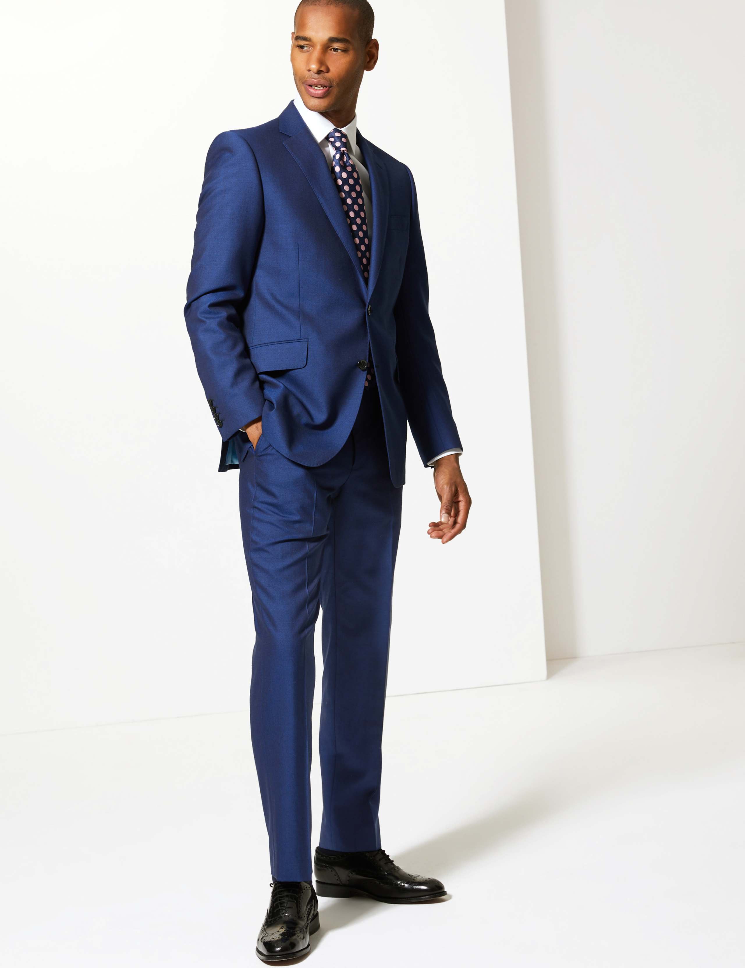 Blue Tailored Fit Wool Jacket 1 of 8