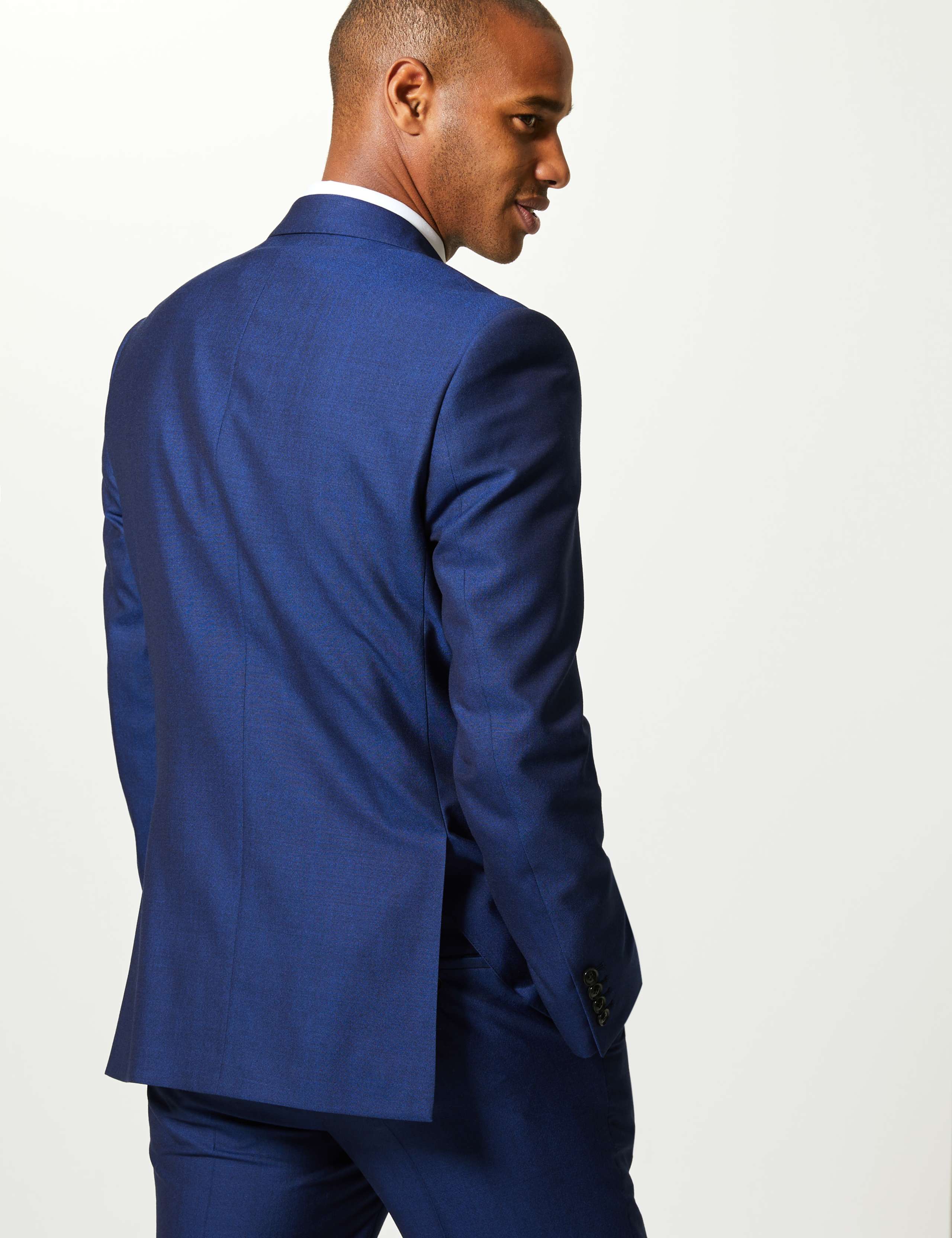 Blue Tailored Fit Wool Jacket 4 of 8