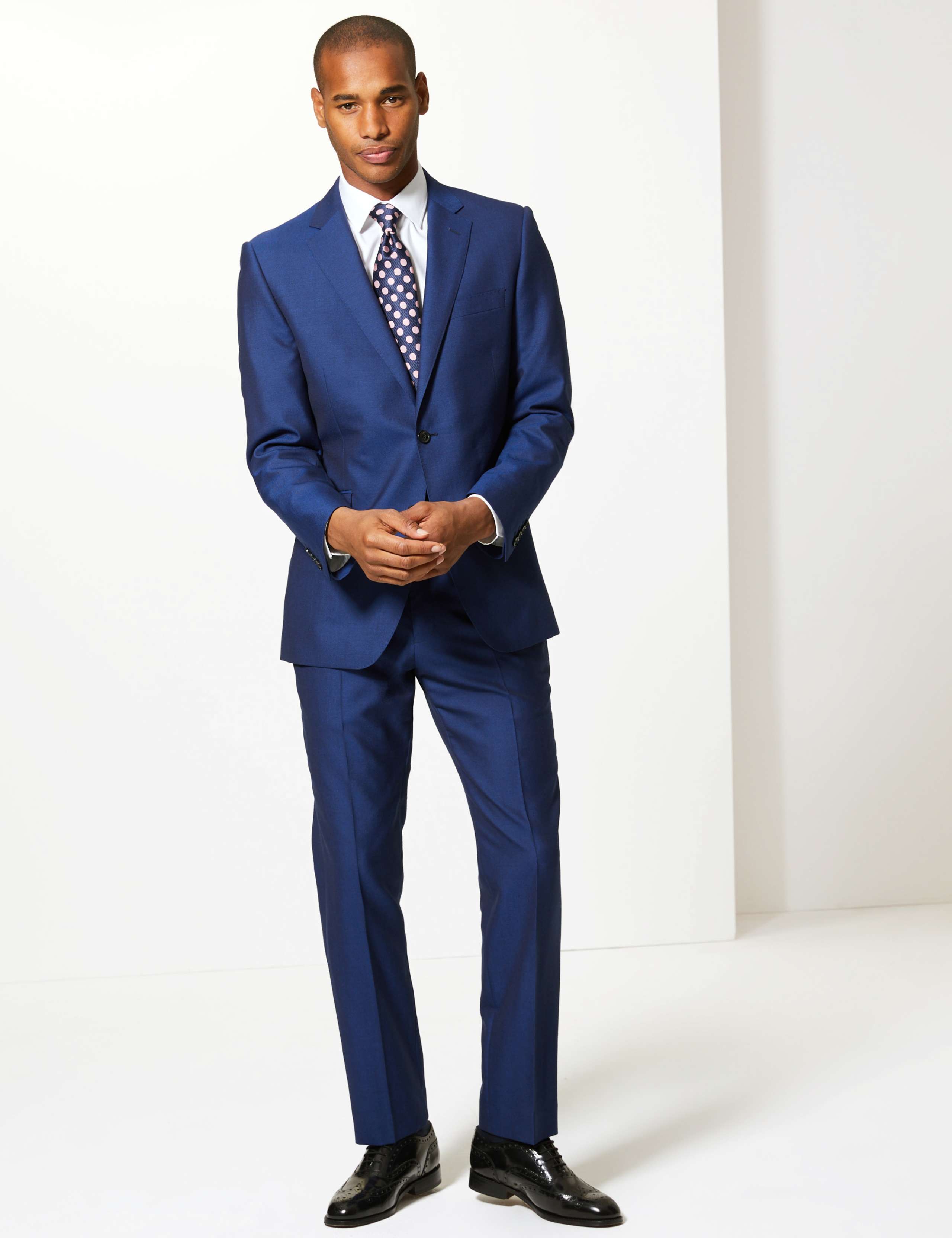 Blue Tailored Fit Wool Jacket 6 of 8