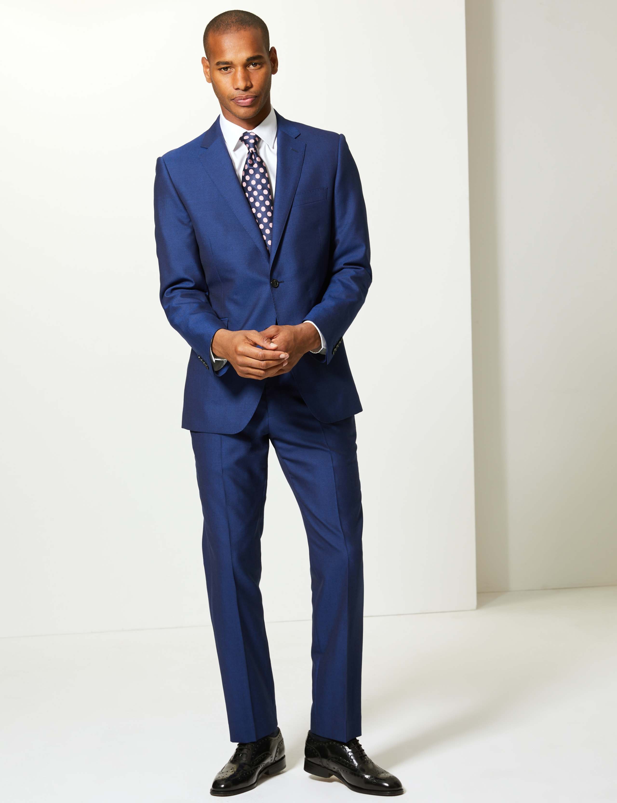 Blue Tailored Fit Wool Jacket 7 of 8