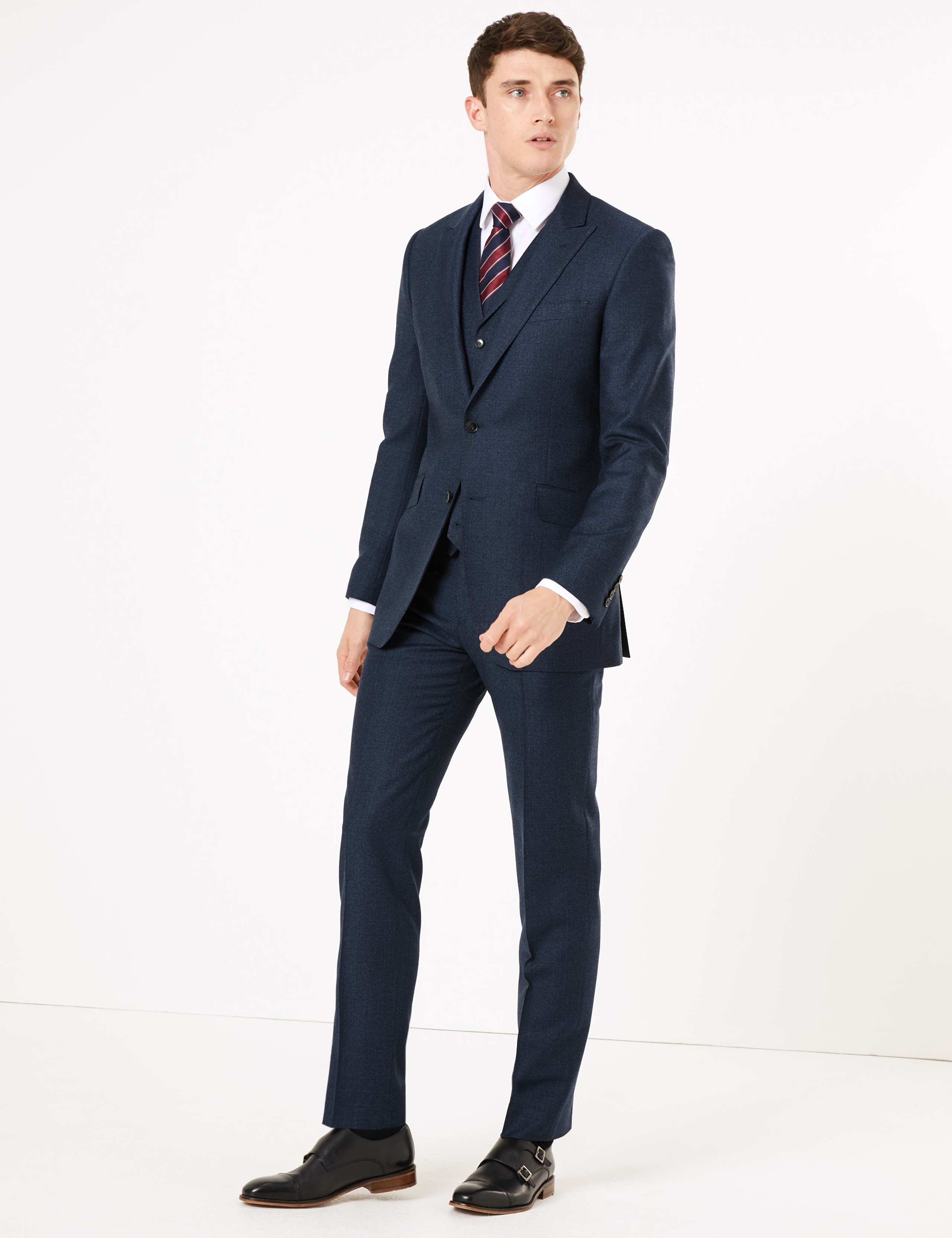 Blue Tailored Fit Wool Jacket 1 of 7
