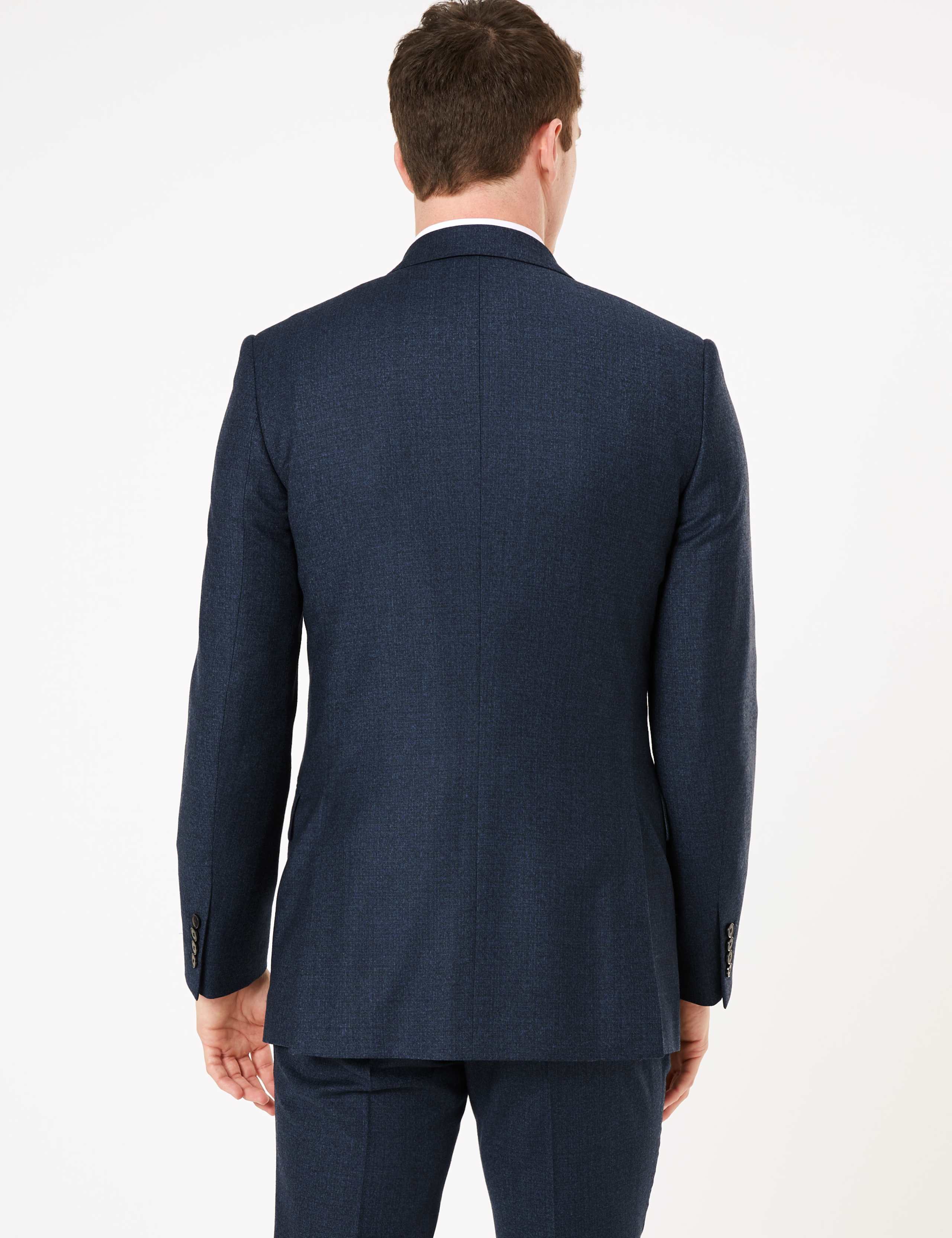 Blue Tailored Fit Wool Jacket 4 of 7
