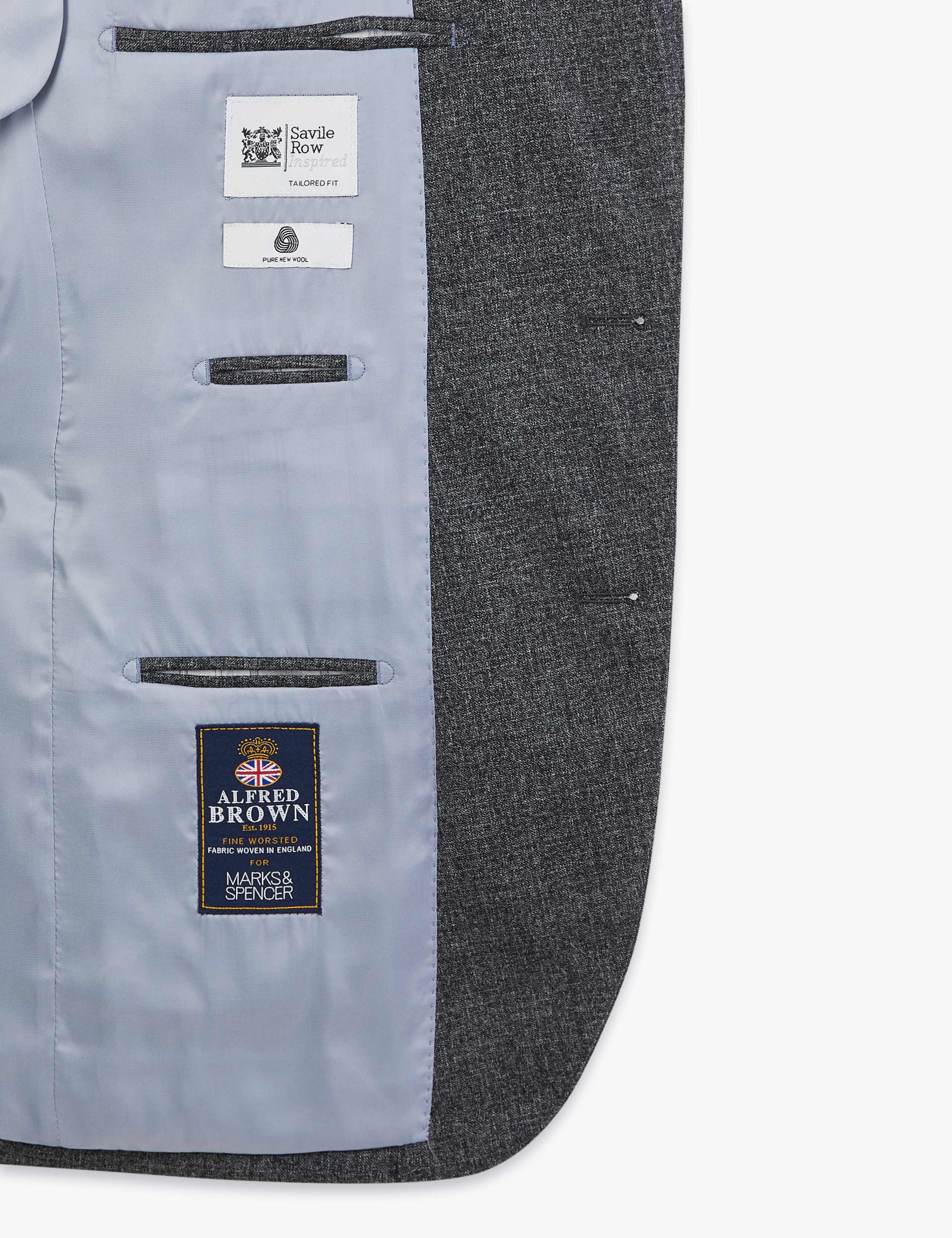 Charcoal Tailored Fit Wool Jacket 2 of 3