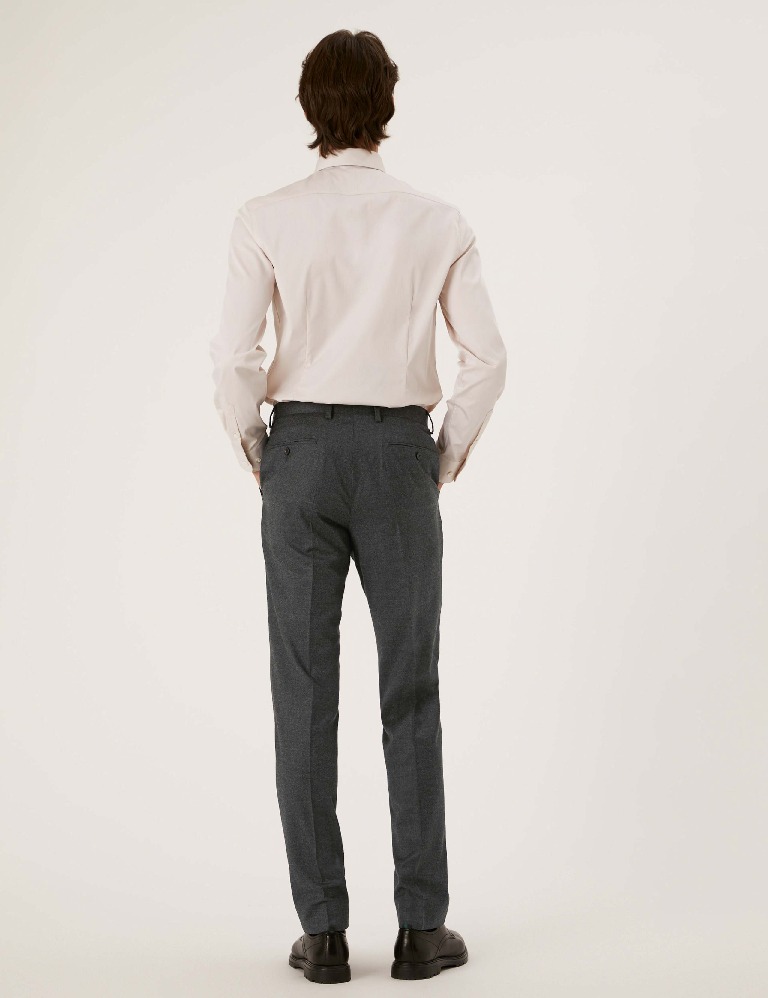 Tailored Fit Pure Wool Suit Trousers 3 of 6