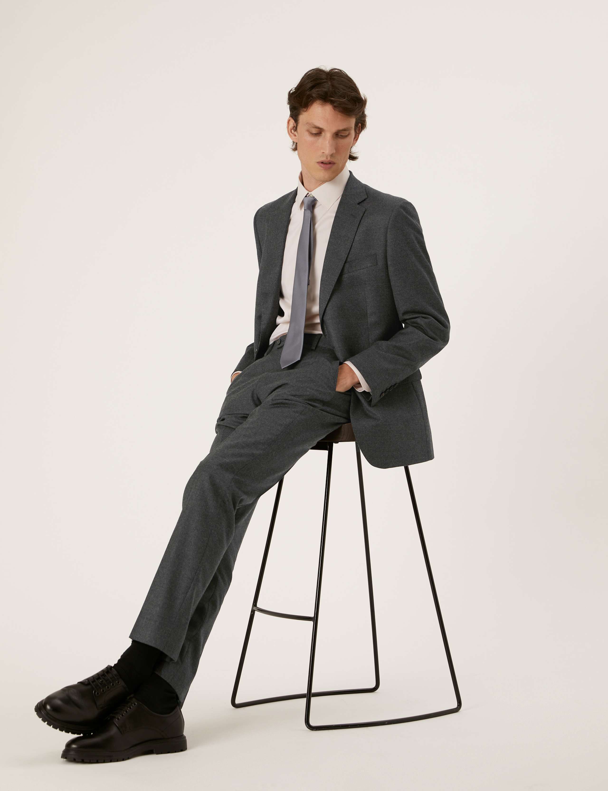 Tailored Fit Pure Wool Suit Trousers 5 of 6