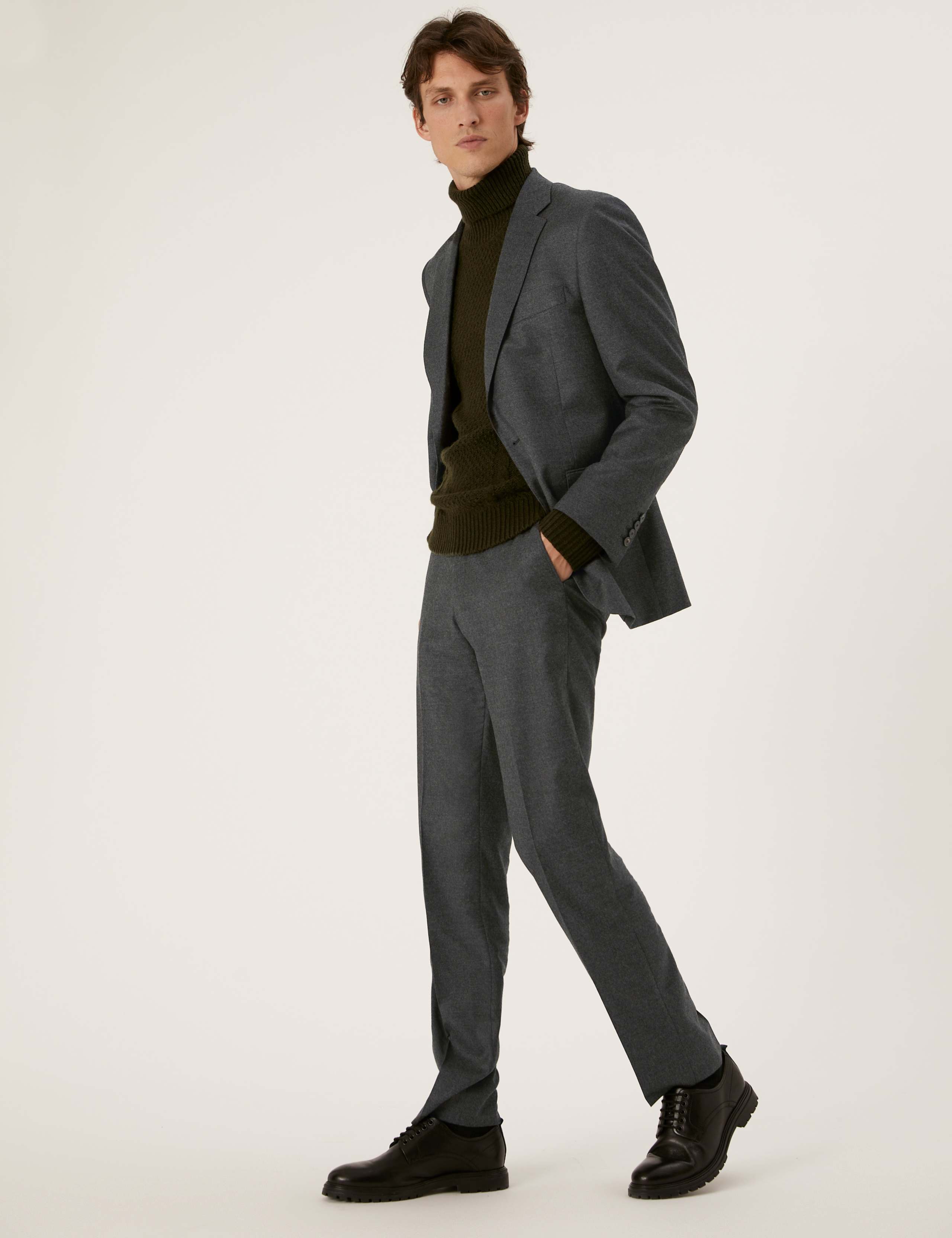 Tailored Fit Pure Wool Suit Trousers 6 of 6