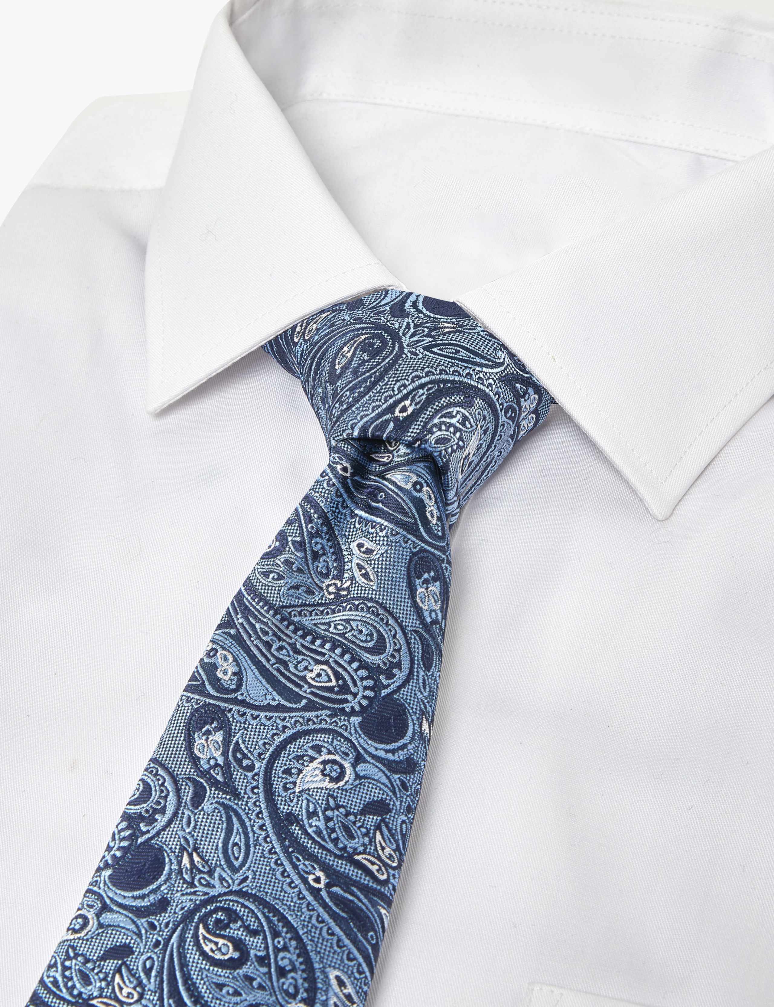 2 Pack Slim Woven Check & Paisley Ties 2 of 5