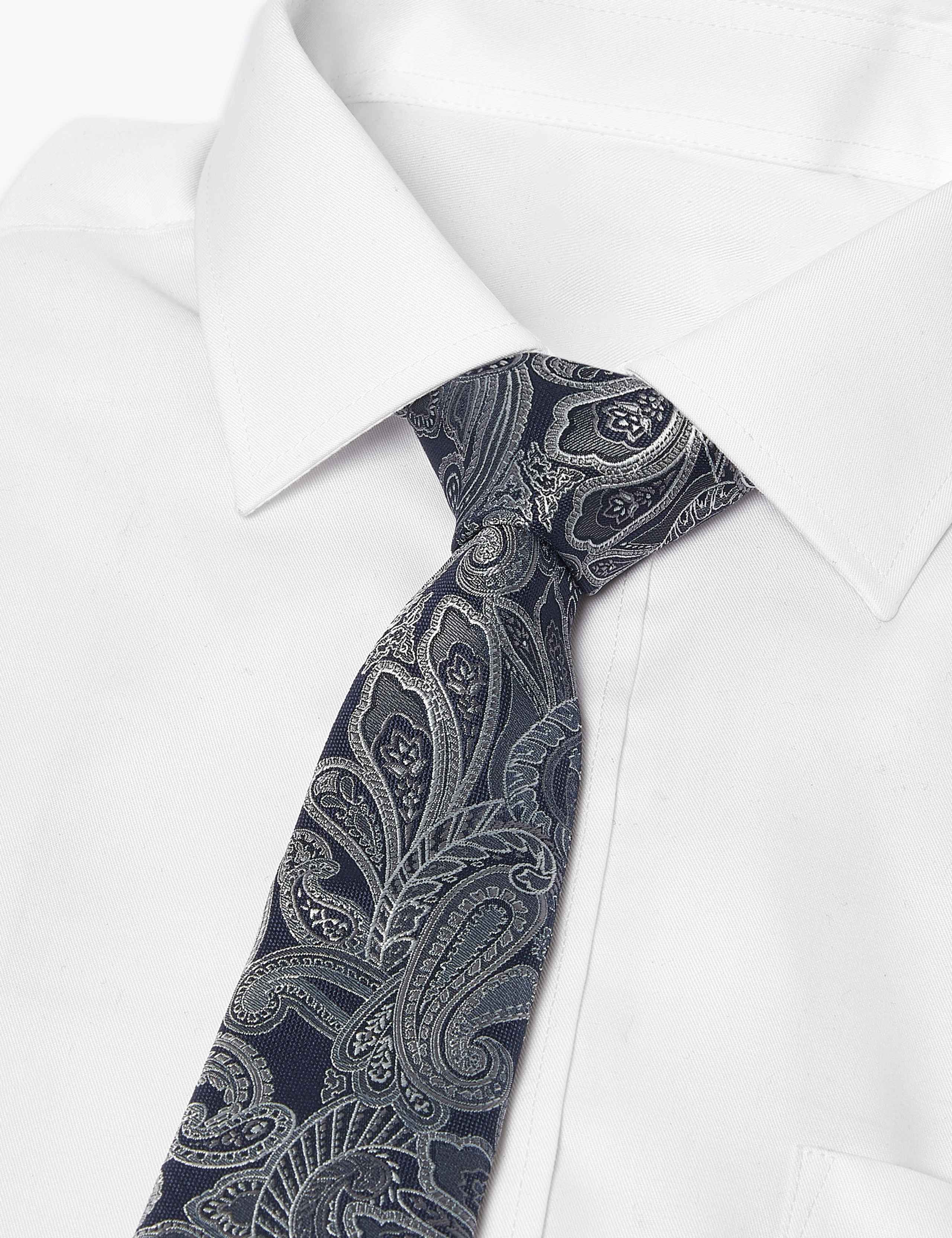 2pk Slim Geometric Paisley Ties 2 of 5