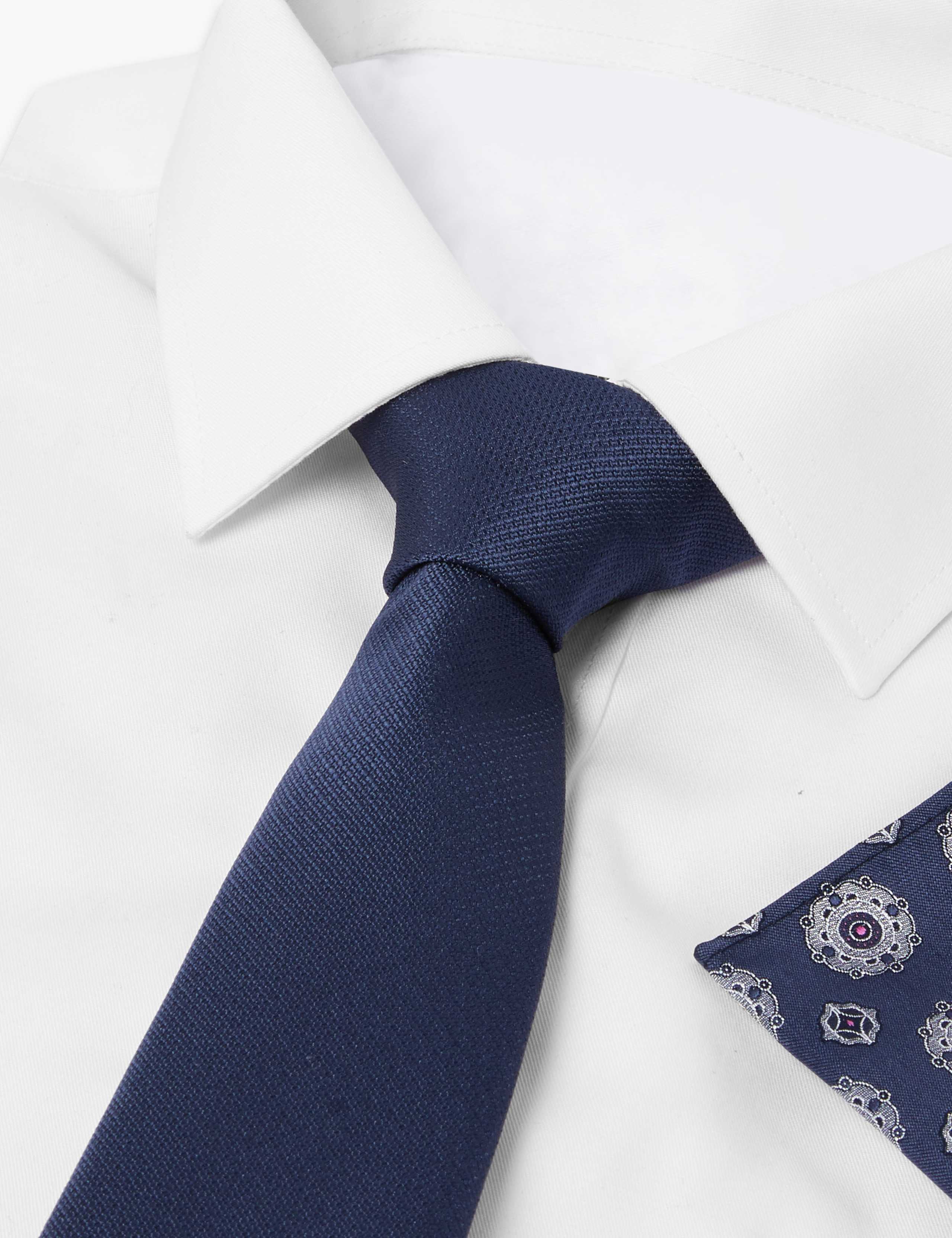 Geometric Woven Slim Tie & Pocket Square Set 2 of 4
