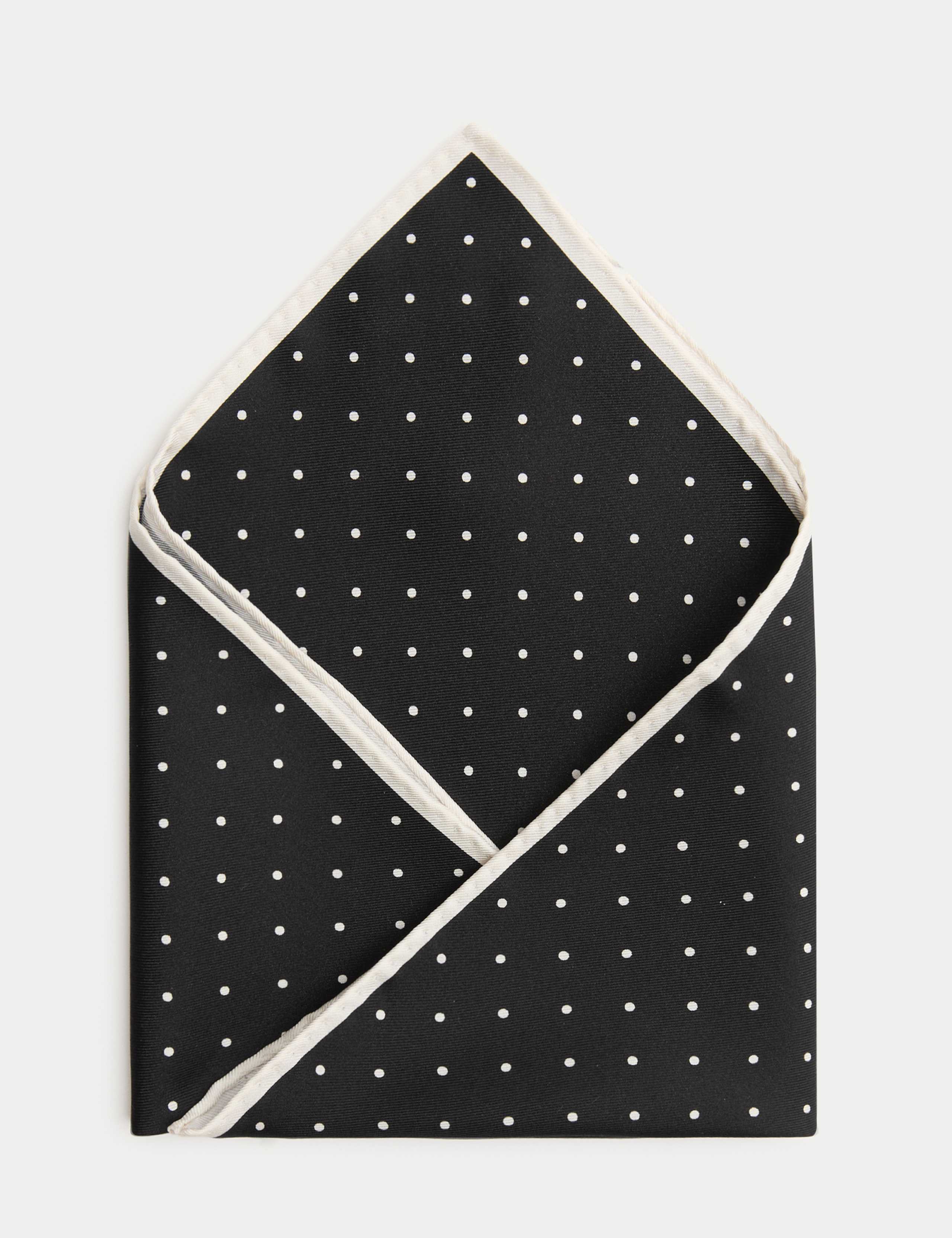 Polka Dot Pure Silk Pocket Square 2 of 2