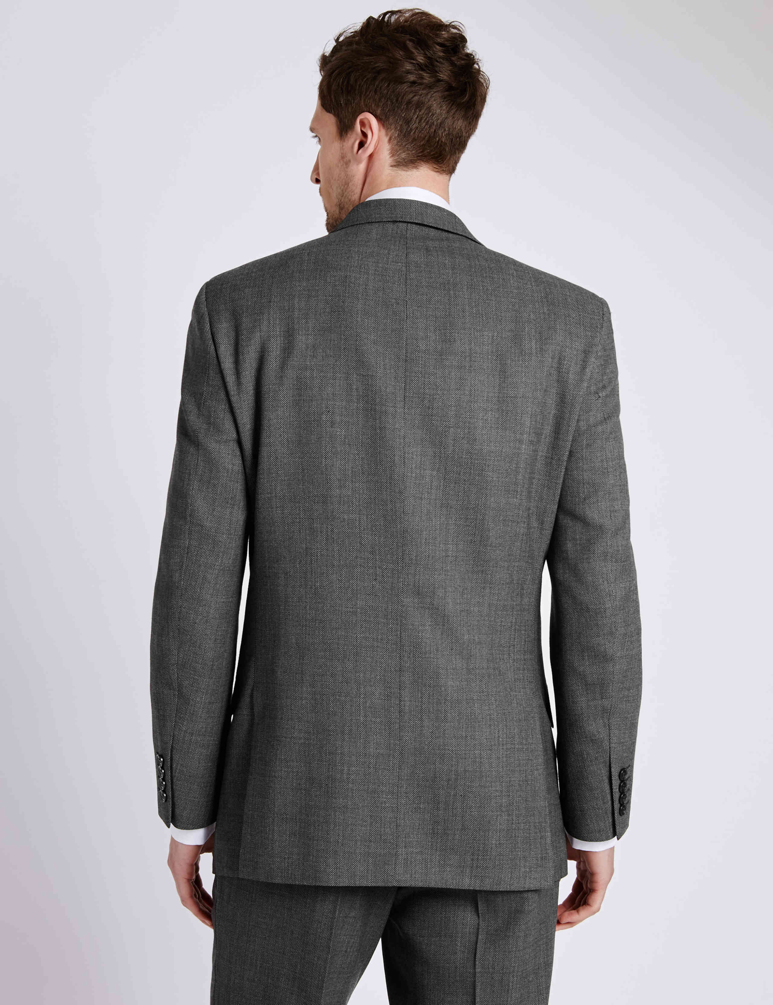 Grey Regular Fit Single Breasted Jacket 4 of 9