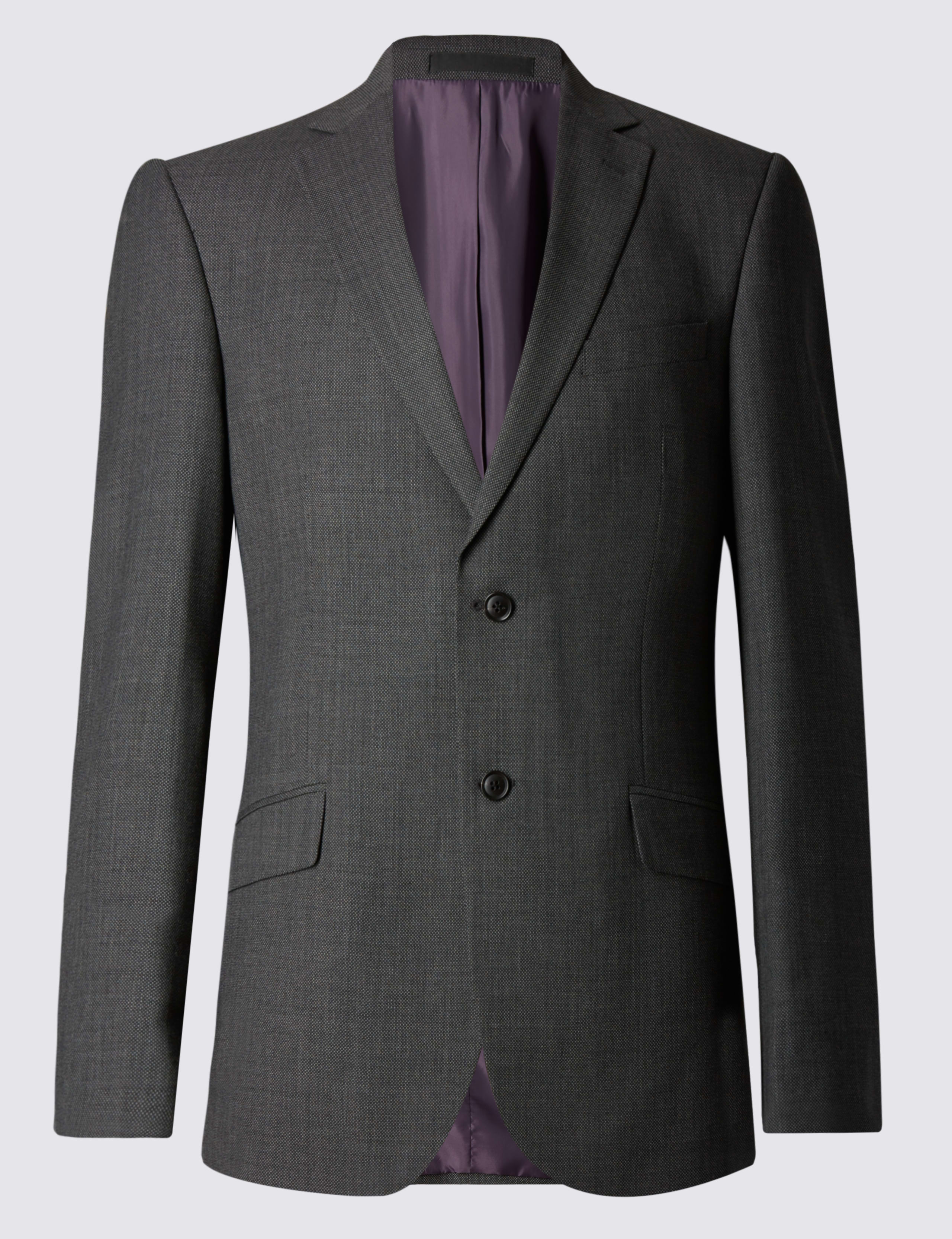 Grey Regular Fit Single Breasted Jacket 2 of 9
